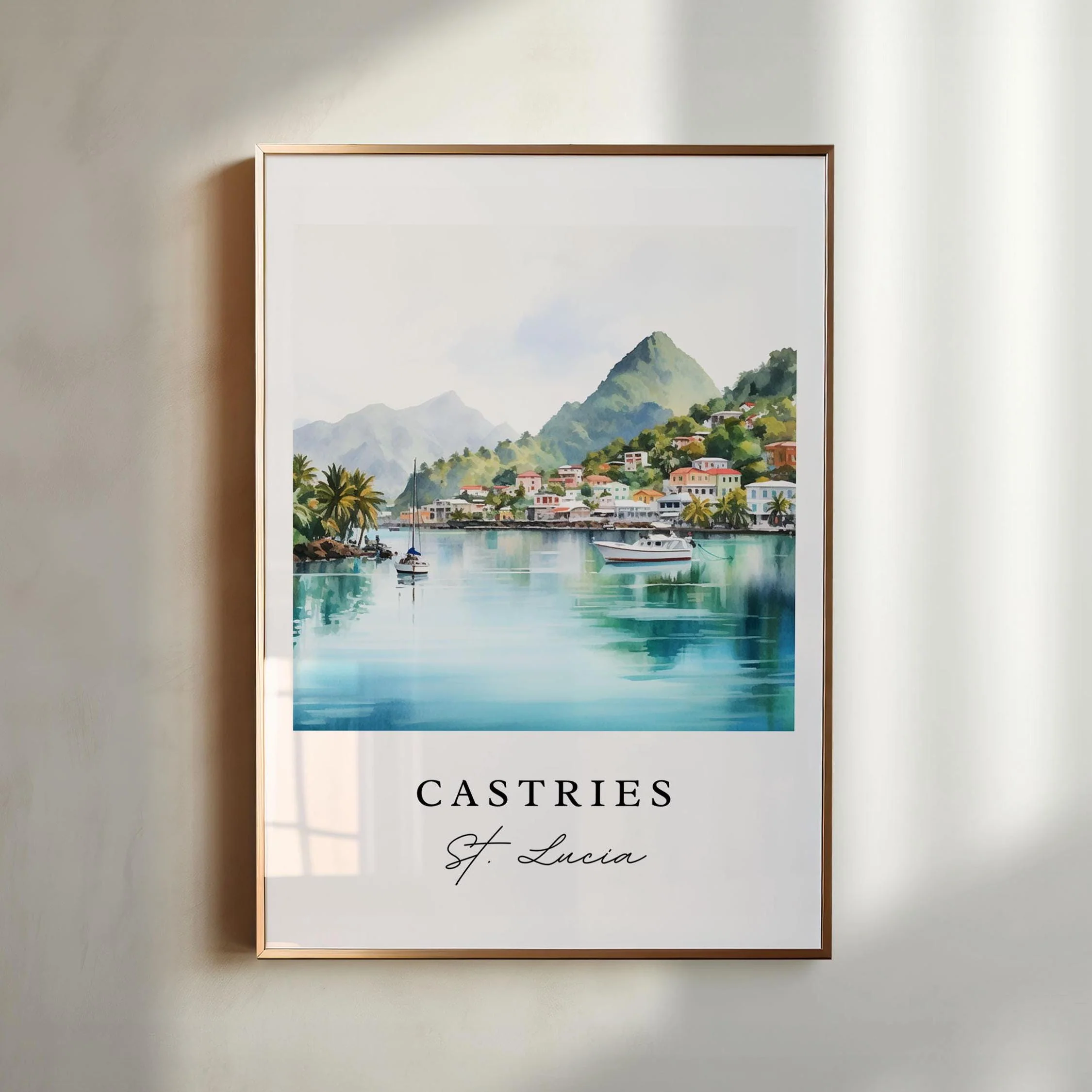Castries, St Lucia – Watercolor Art Print