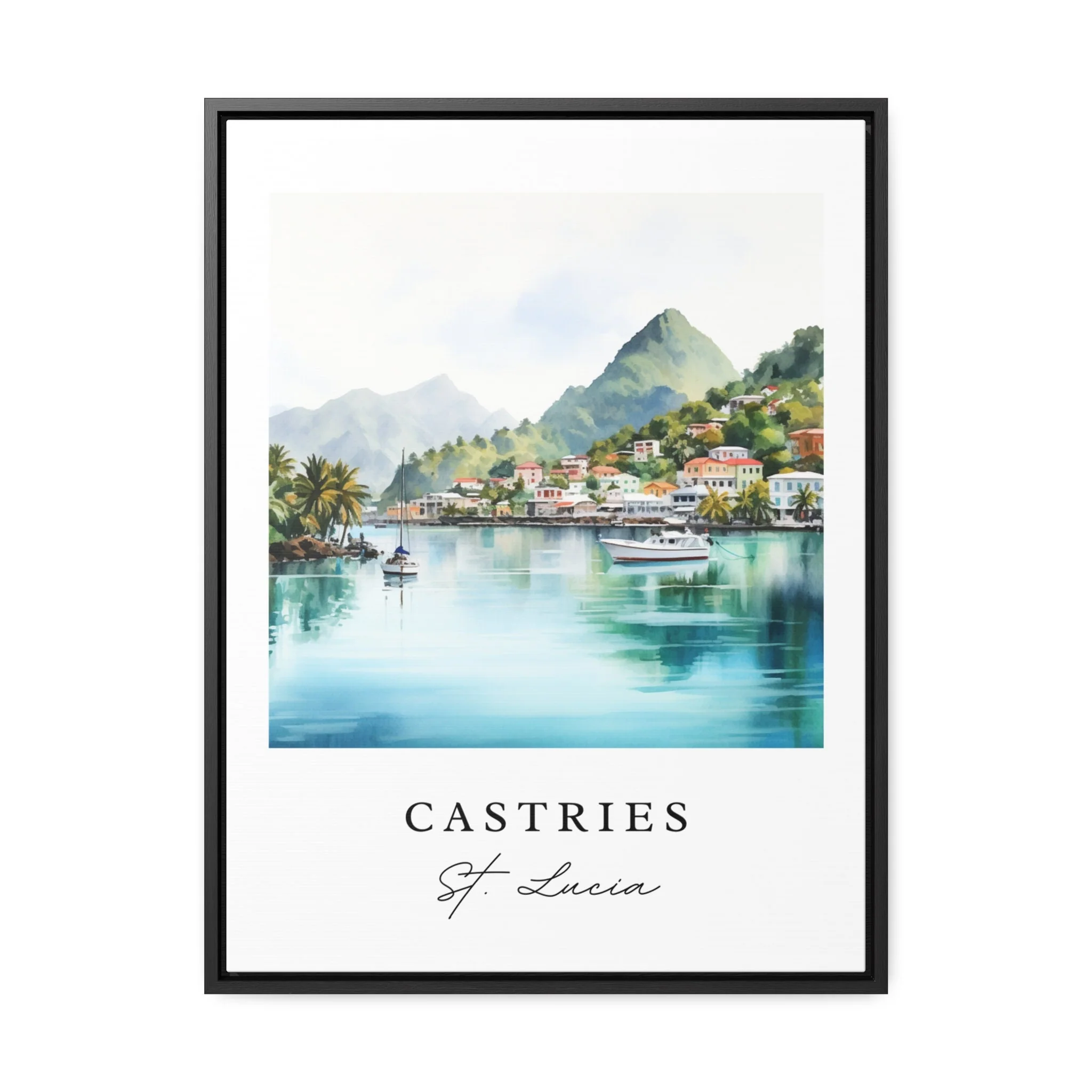 Castries, St Lucia – Watercolor Art Print - Image 6