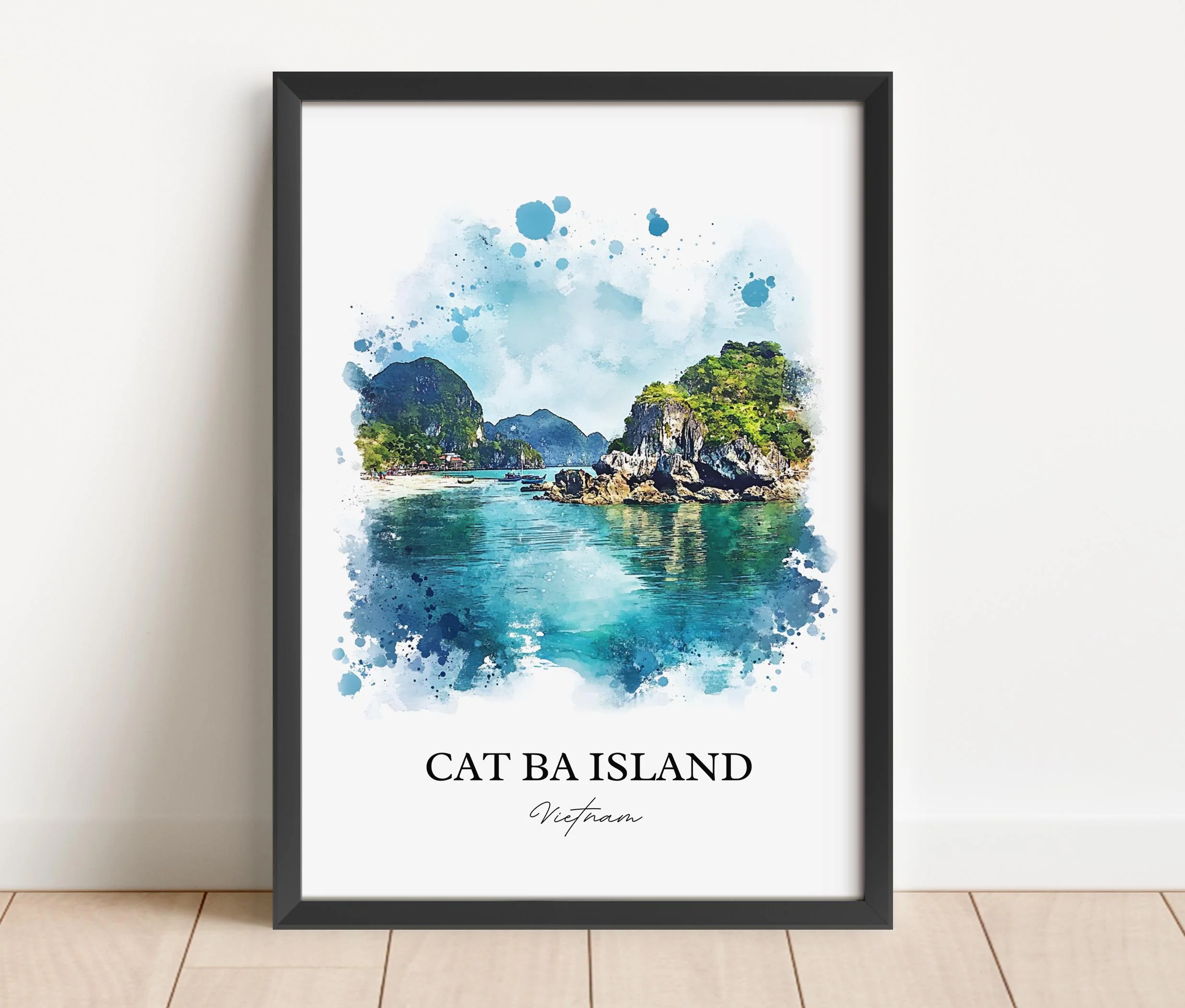 Cat Ba Island, Vietnam – Watercolor Art Print - Image 6