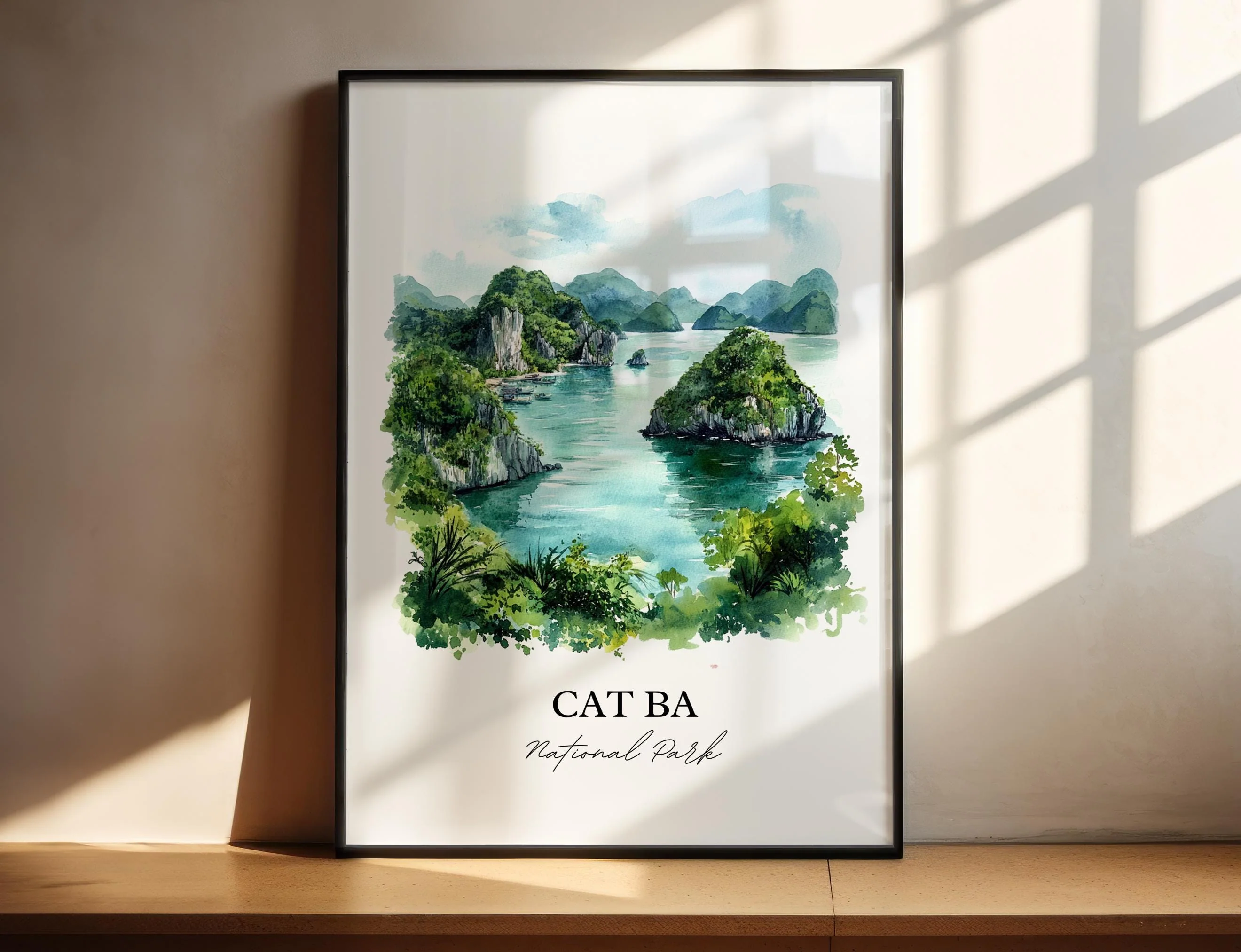 Cat Ba National Park, Vietnam – Watercolor Art Print