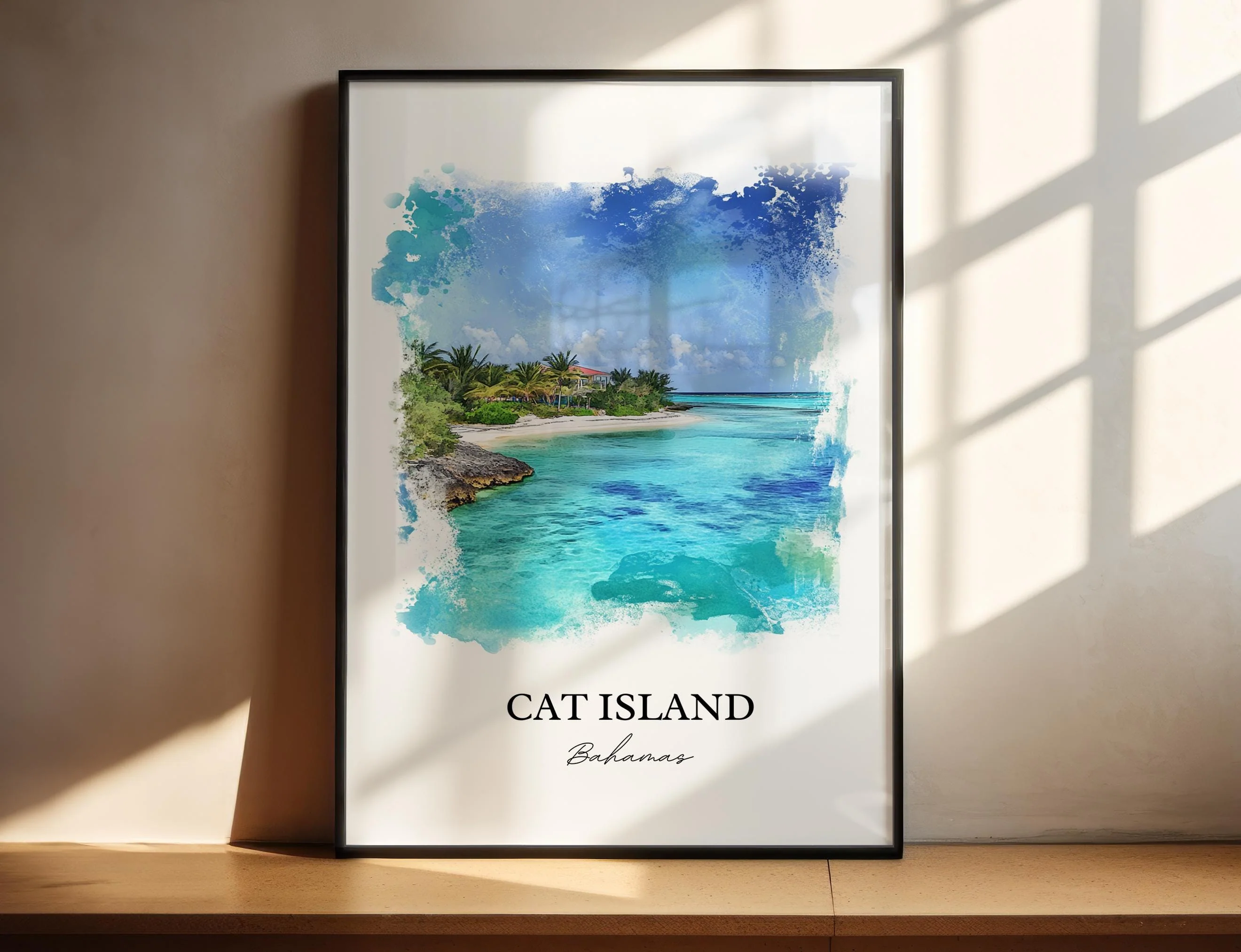 Cat Island, Bahamas – Watercolor Art Print