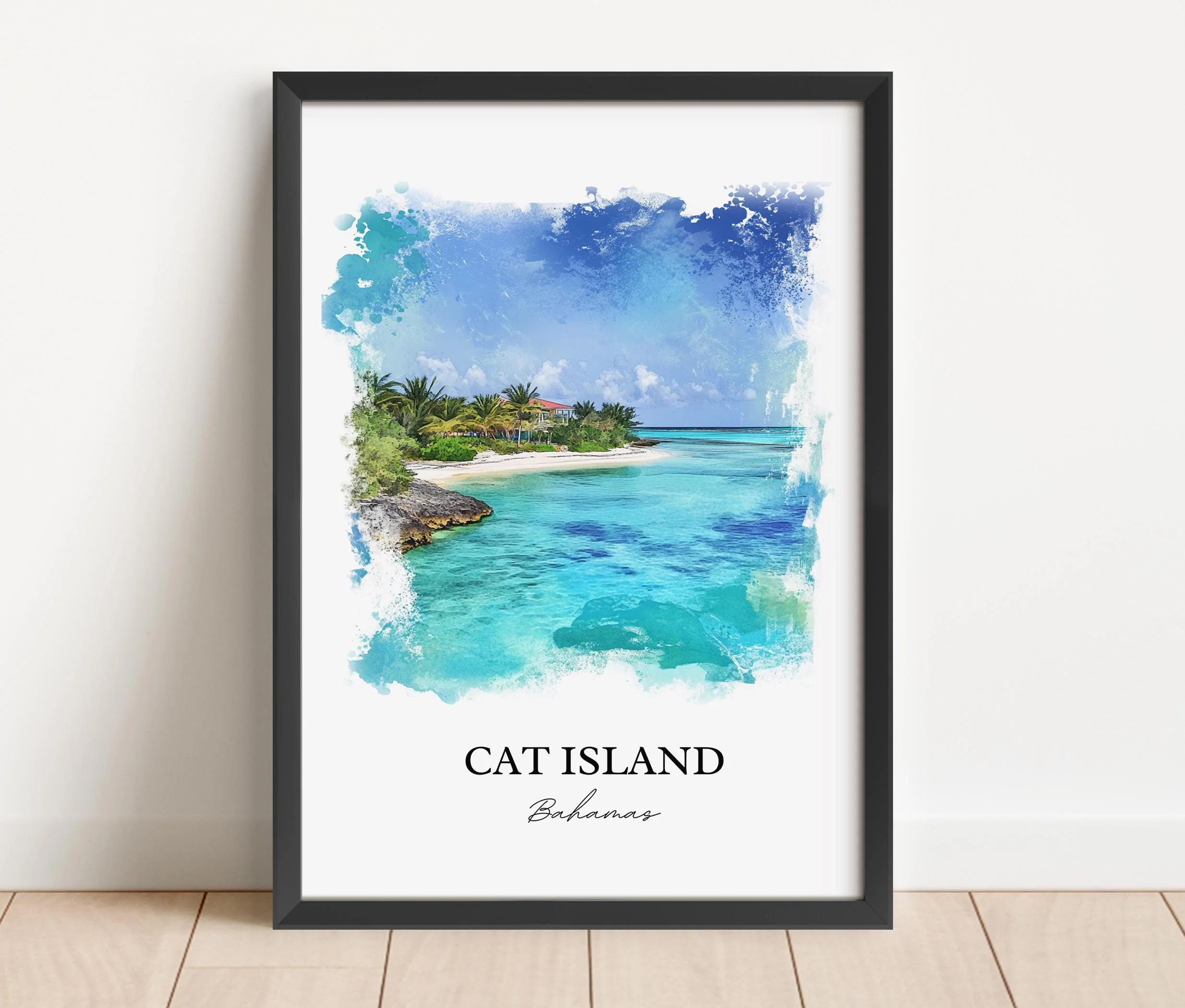 Cat Island, Bahamas – Watercolor Art Print - Image 6