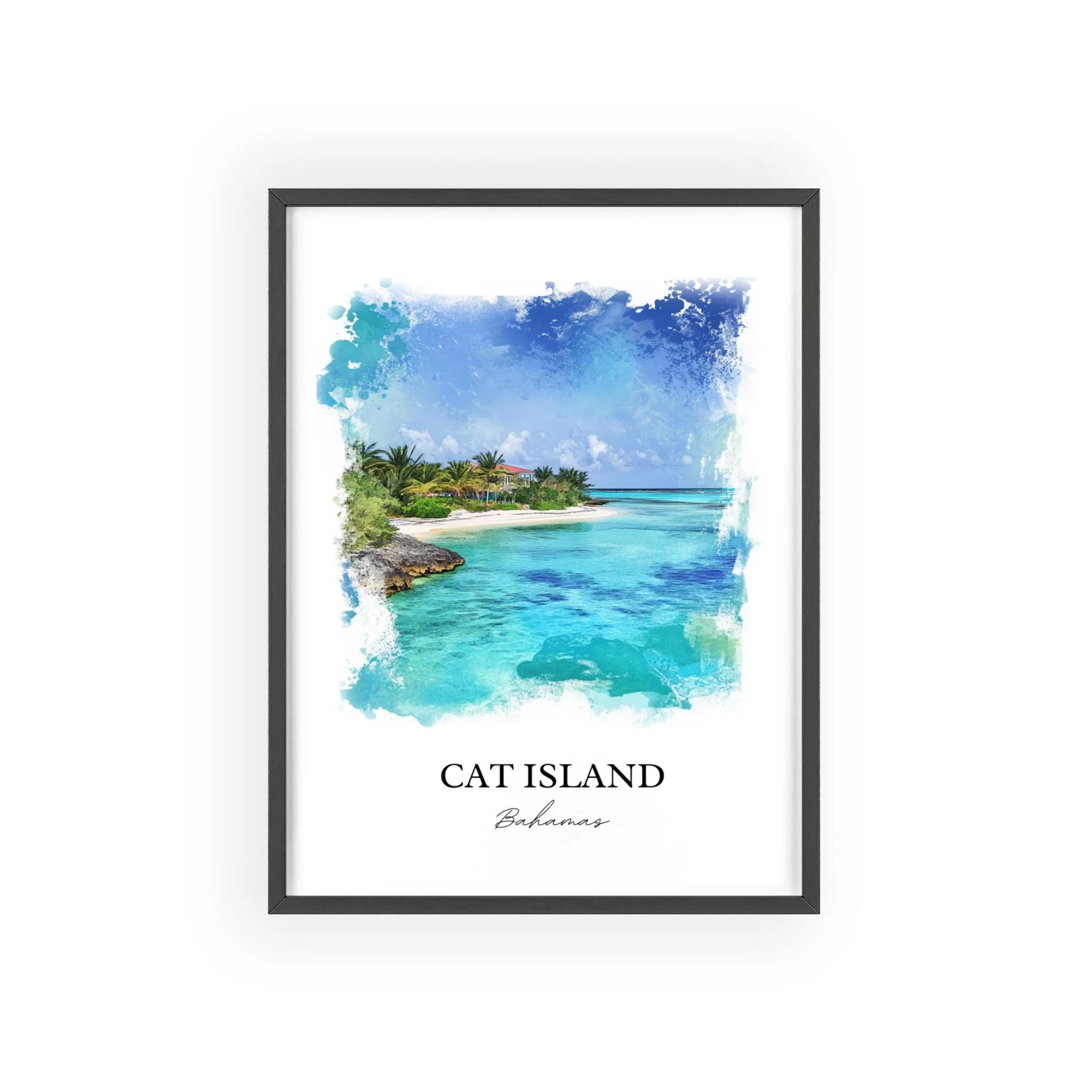 Cat Island, Bahamas – Watercolor Art Print - Image 7