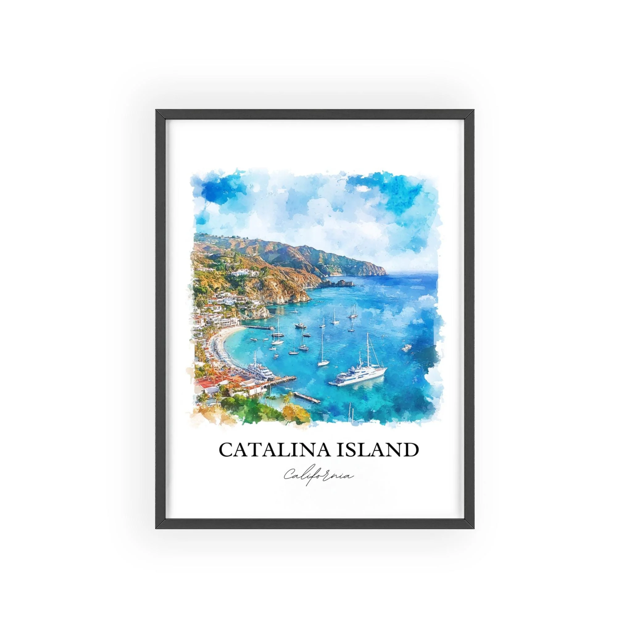 Catalina Island, USA – Watercolor Art Print - Image 7
