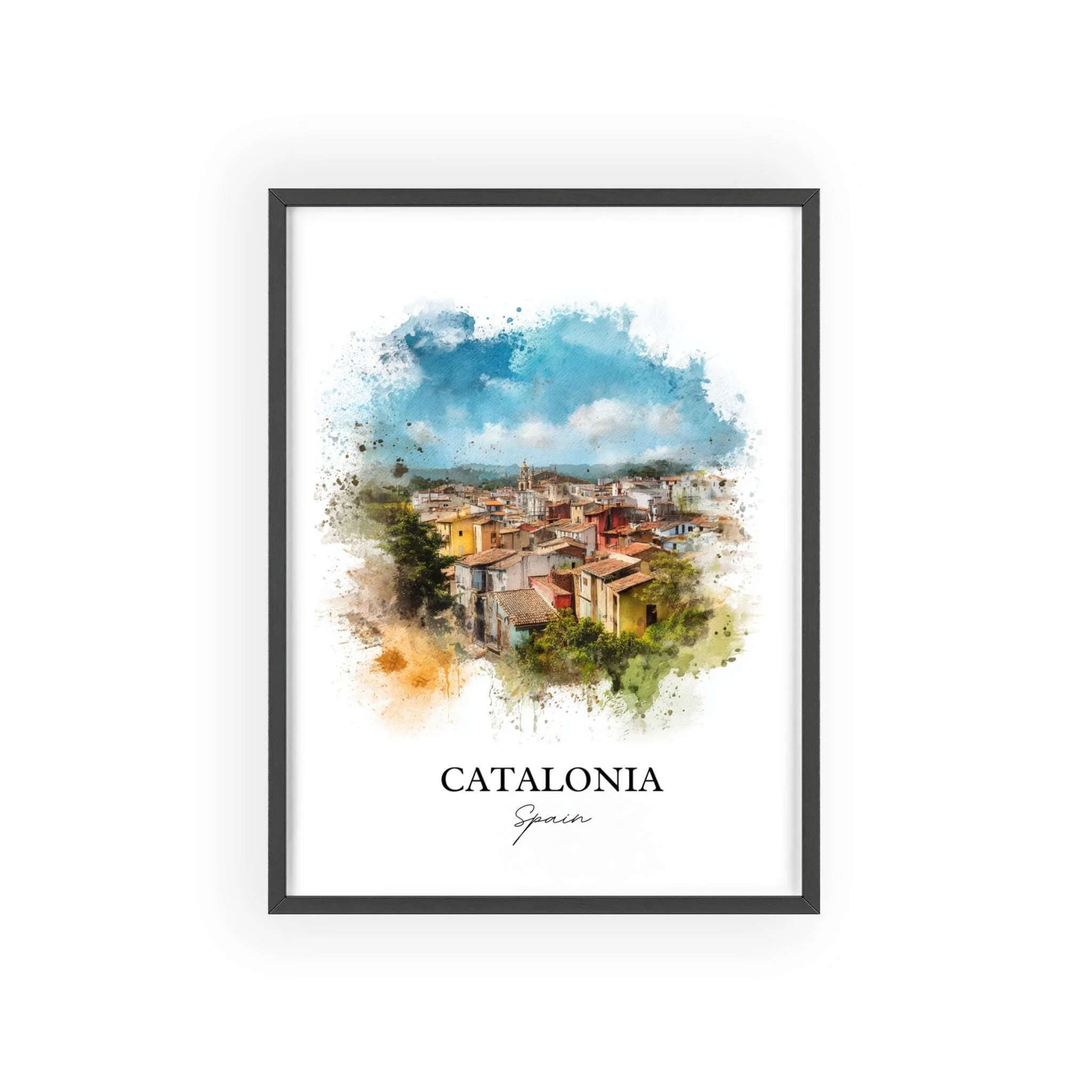 Catalonia, Spain – Watercolor Art Print - Image 7