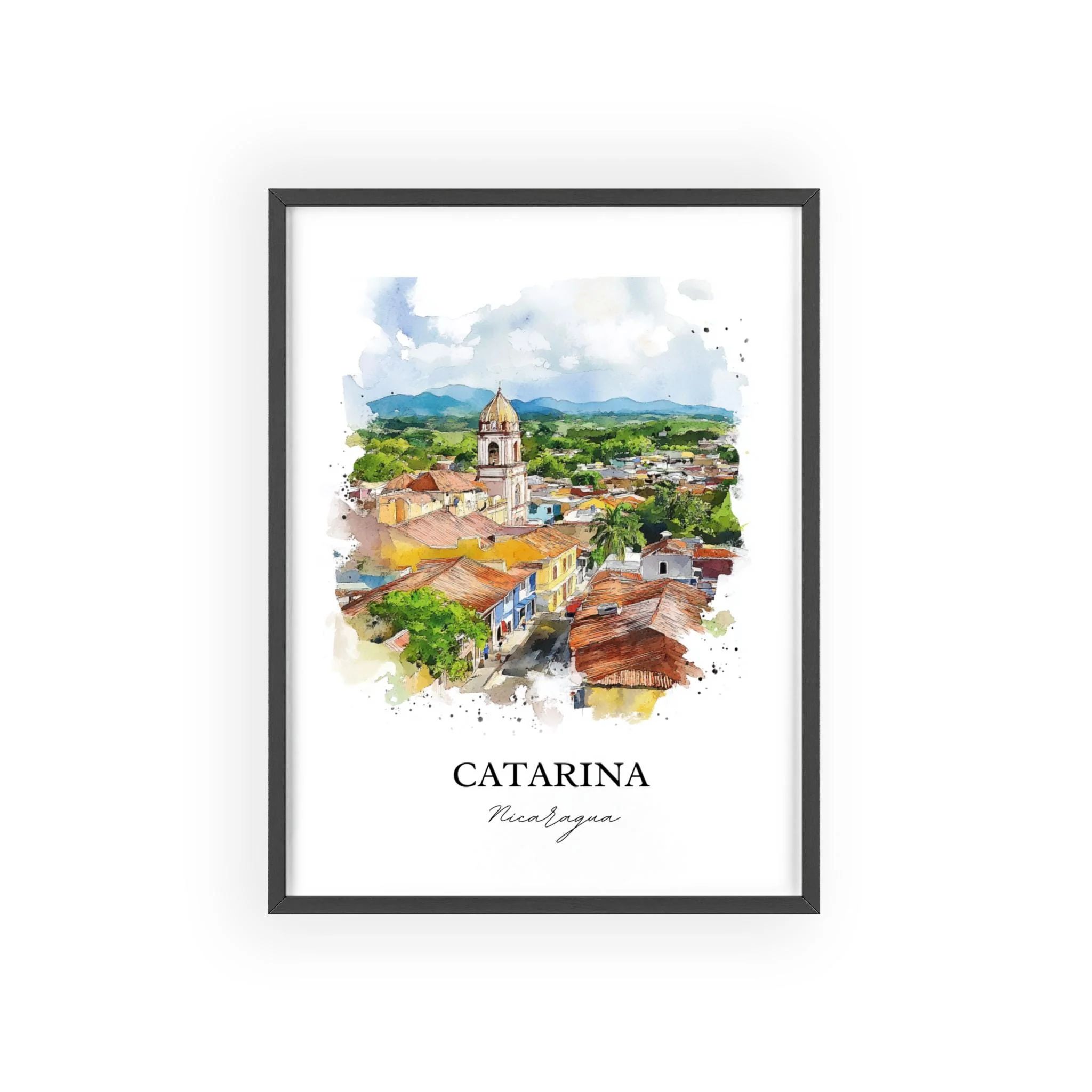 Catarina, Nicaragua – Watercolor Art Print - Image 7