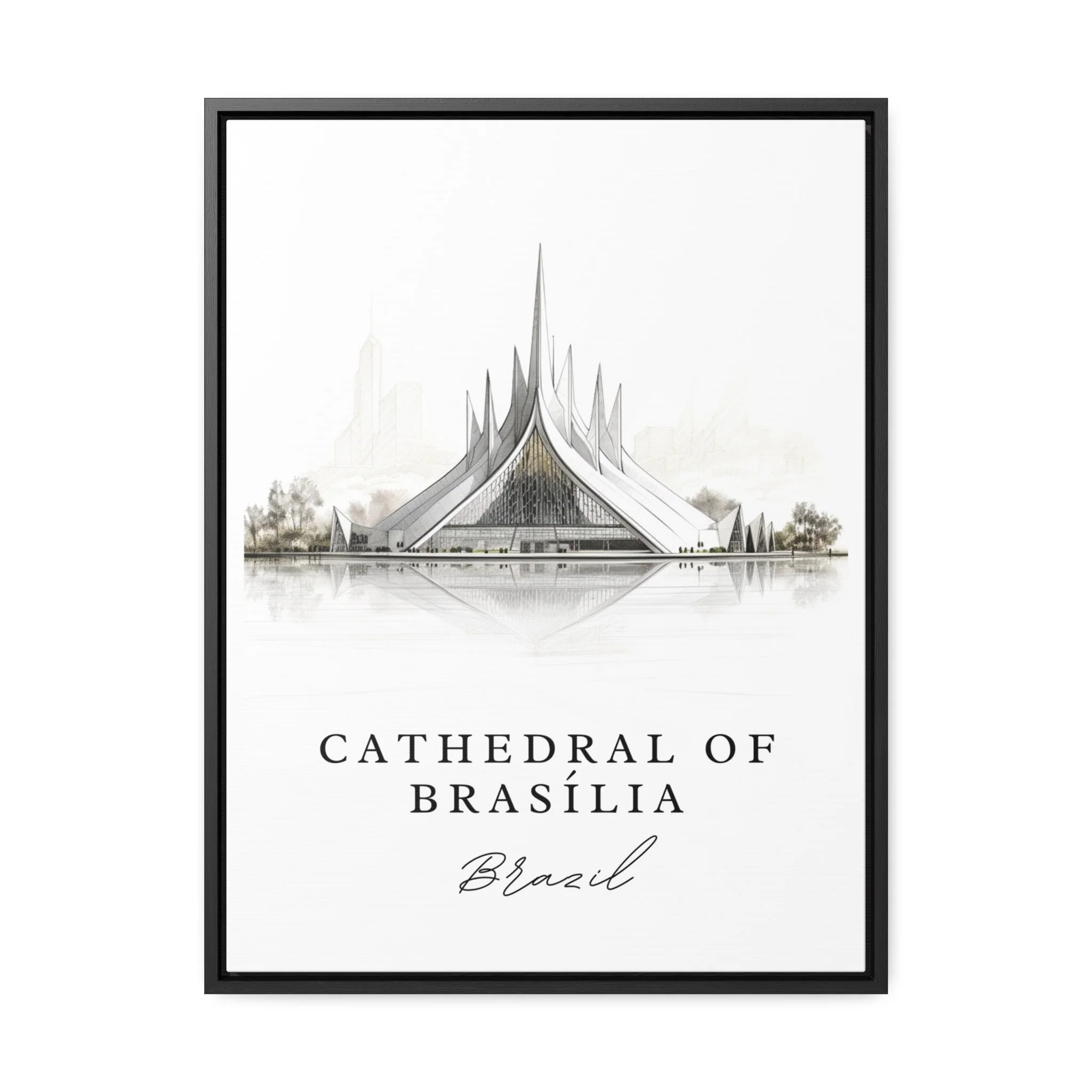 Cathedral of Brasilia, Brazil – Watercolor Art Print - Image 6