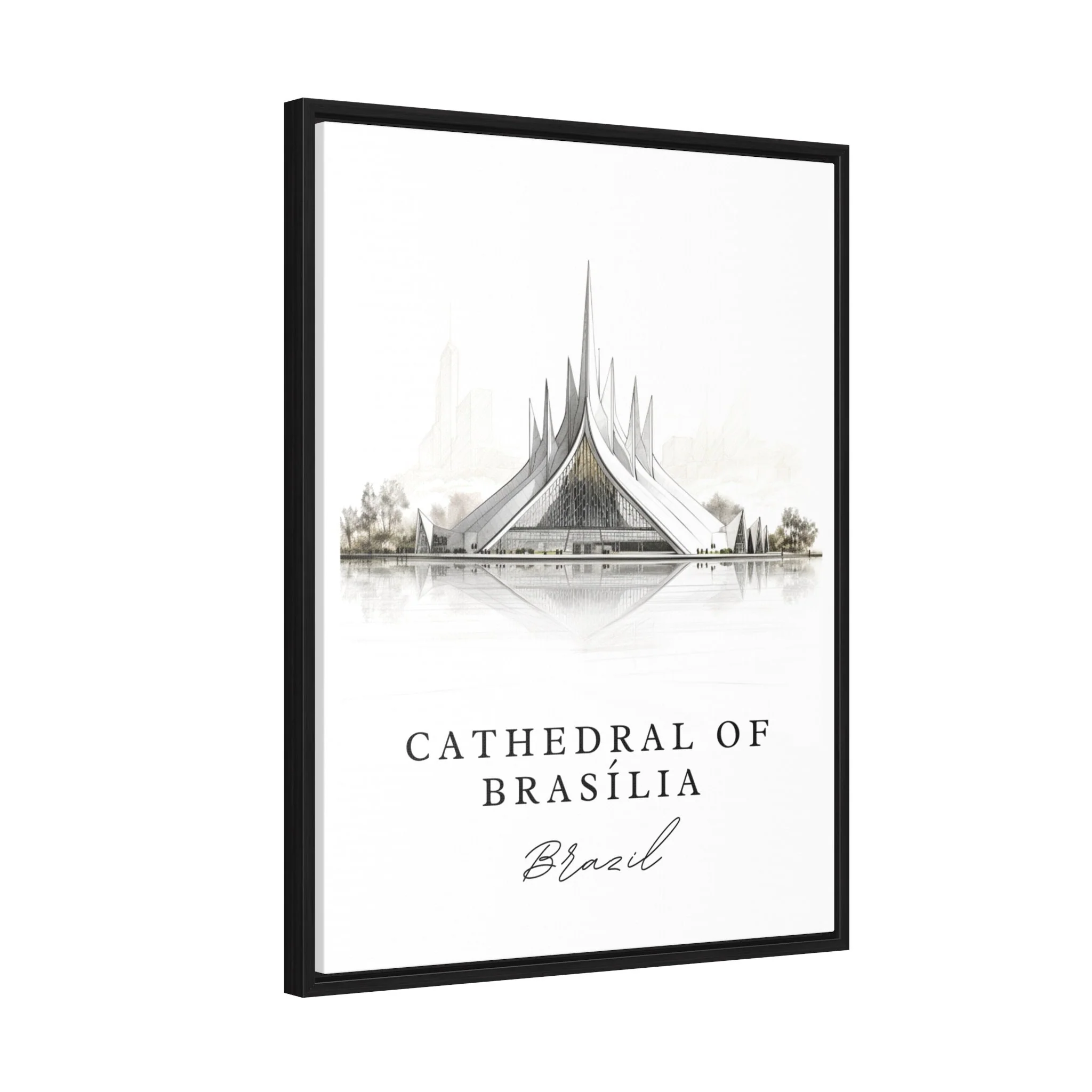 Cathedral of Brasilia, Brazil – Watercolor Art Print - Image 7