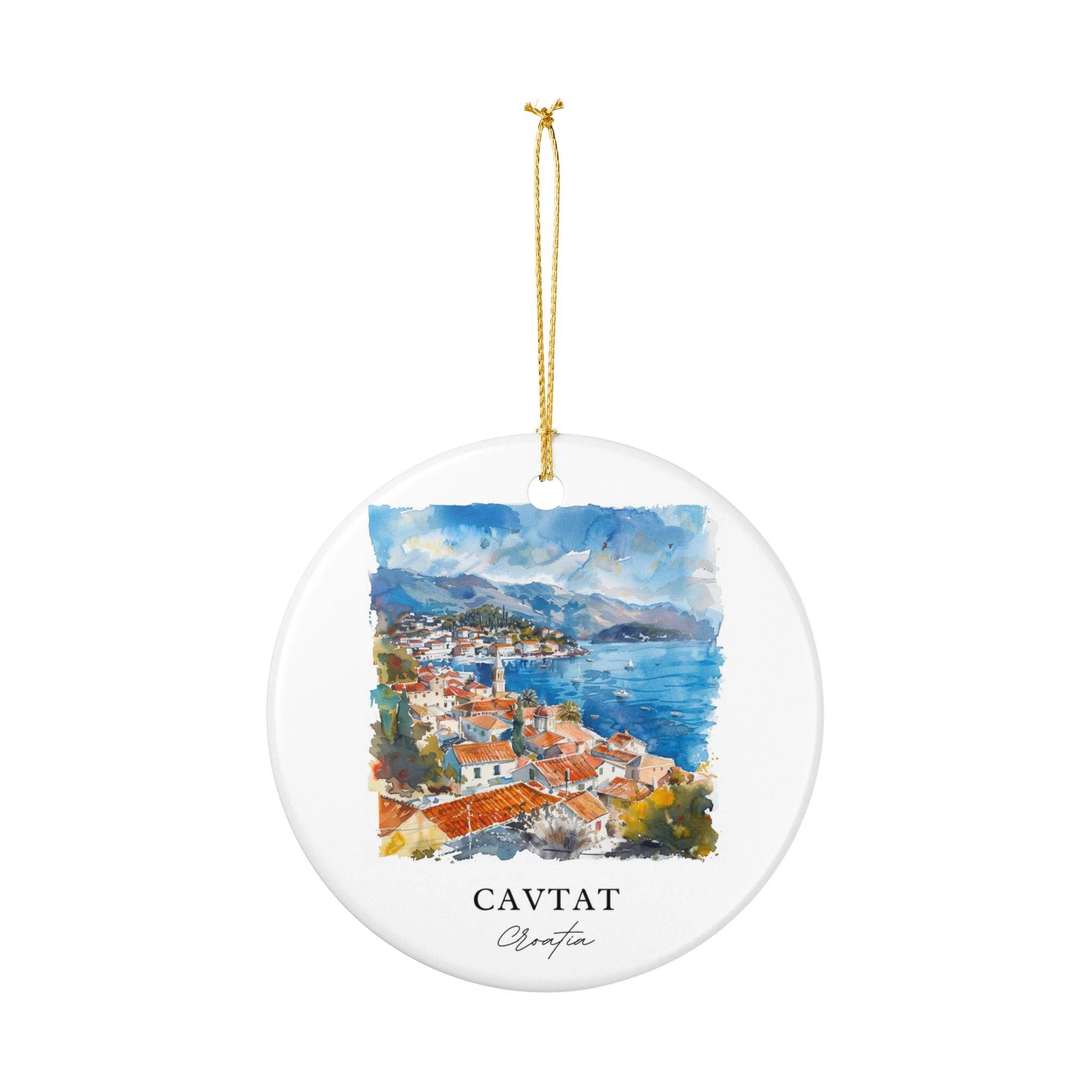 Cavtat Croatia Ornament: Unique Cavtat Souvenir, Cavtat Xmas Decor, and Authentic Cavtat Croatia Gift - Image 2