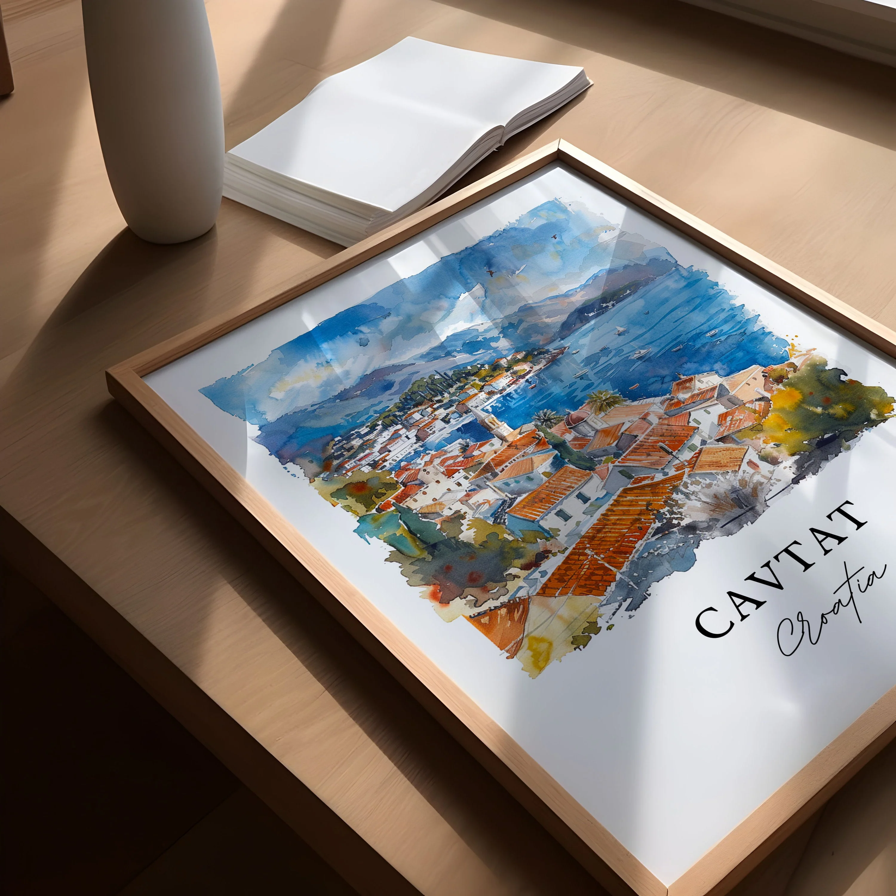 Cavtat, Croatia – Watercolor Art Print - Image 2