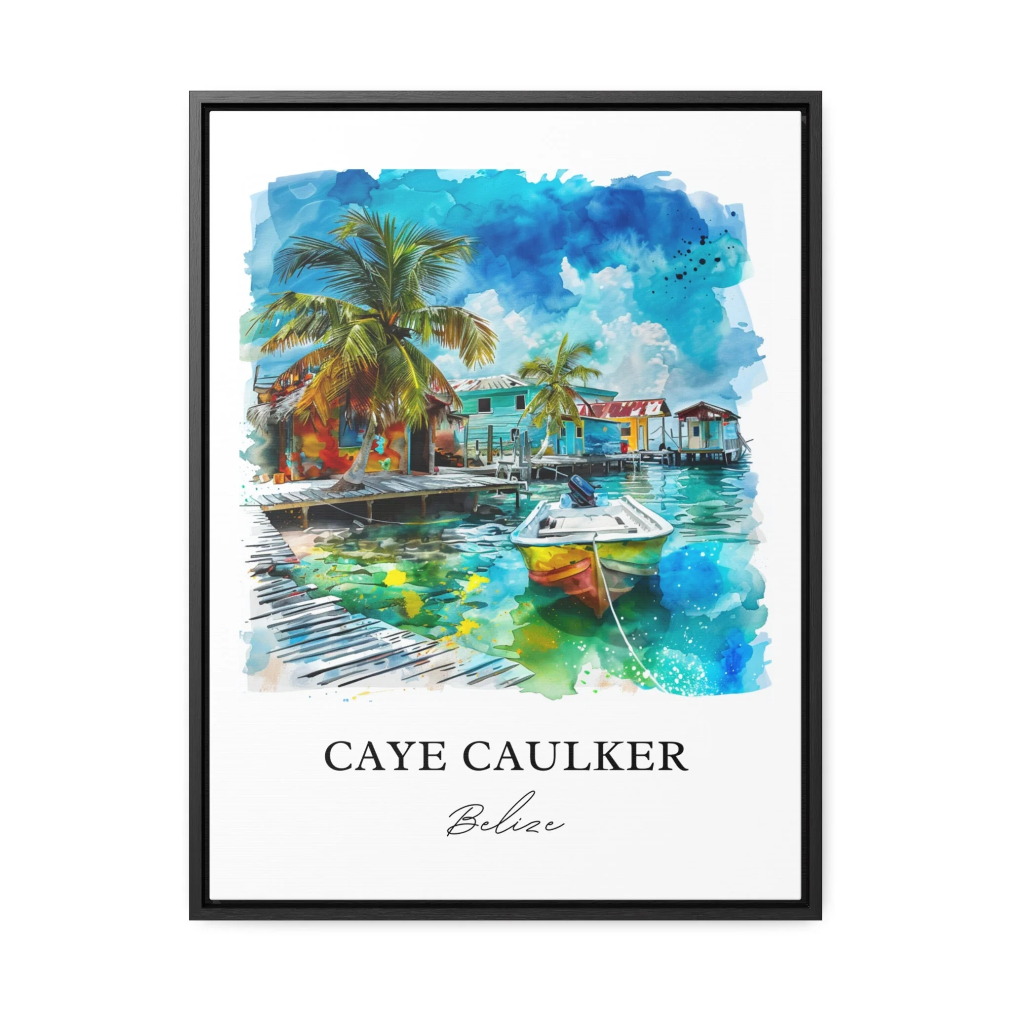 Caye Caulker, Belize – Watercolor Art Print - Image 5