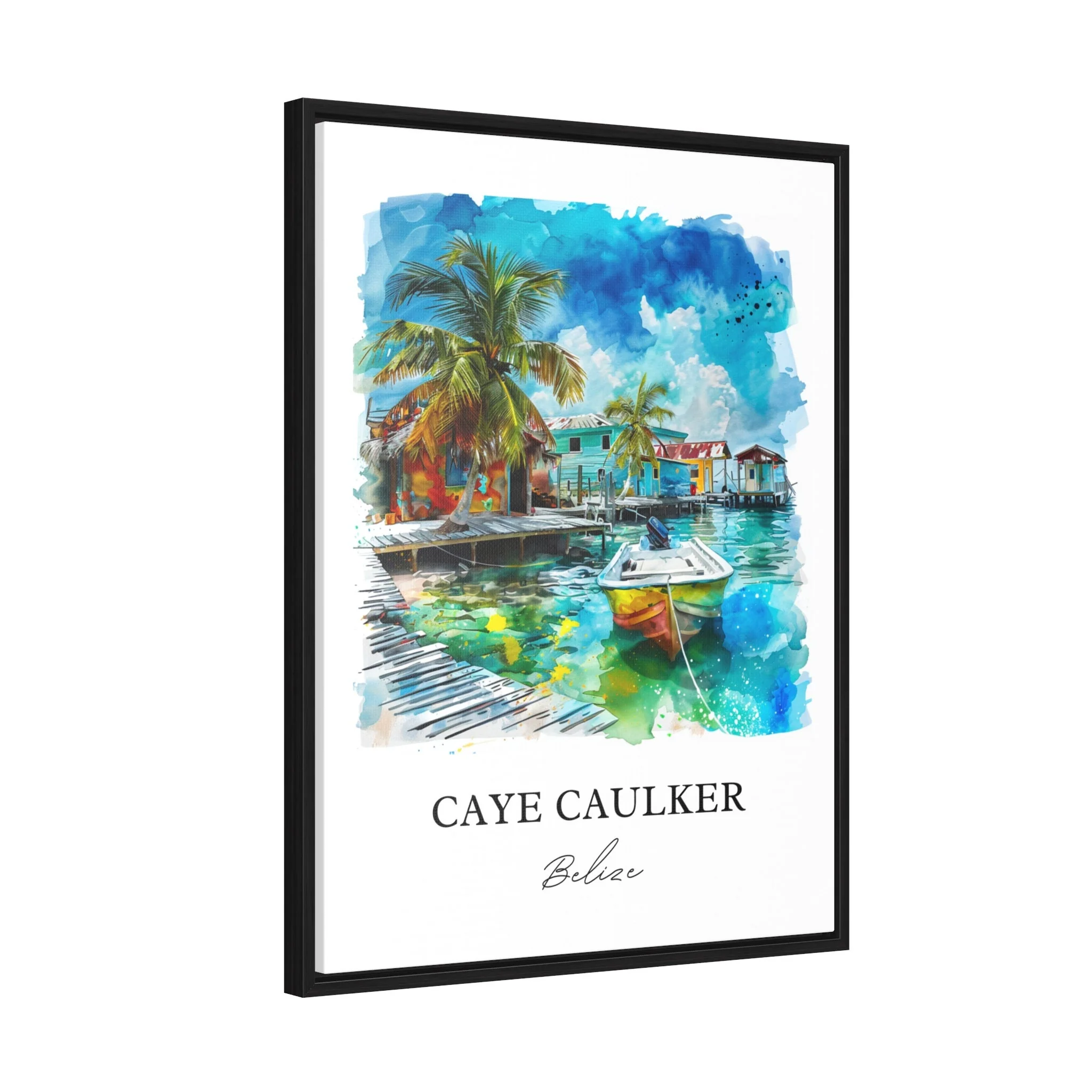Caye Caulker, Belize – Watercolor Art Print - Image 6