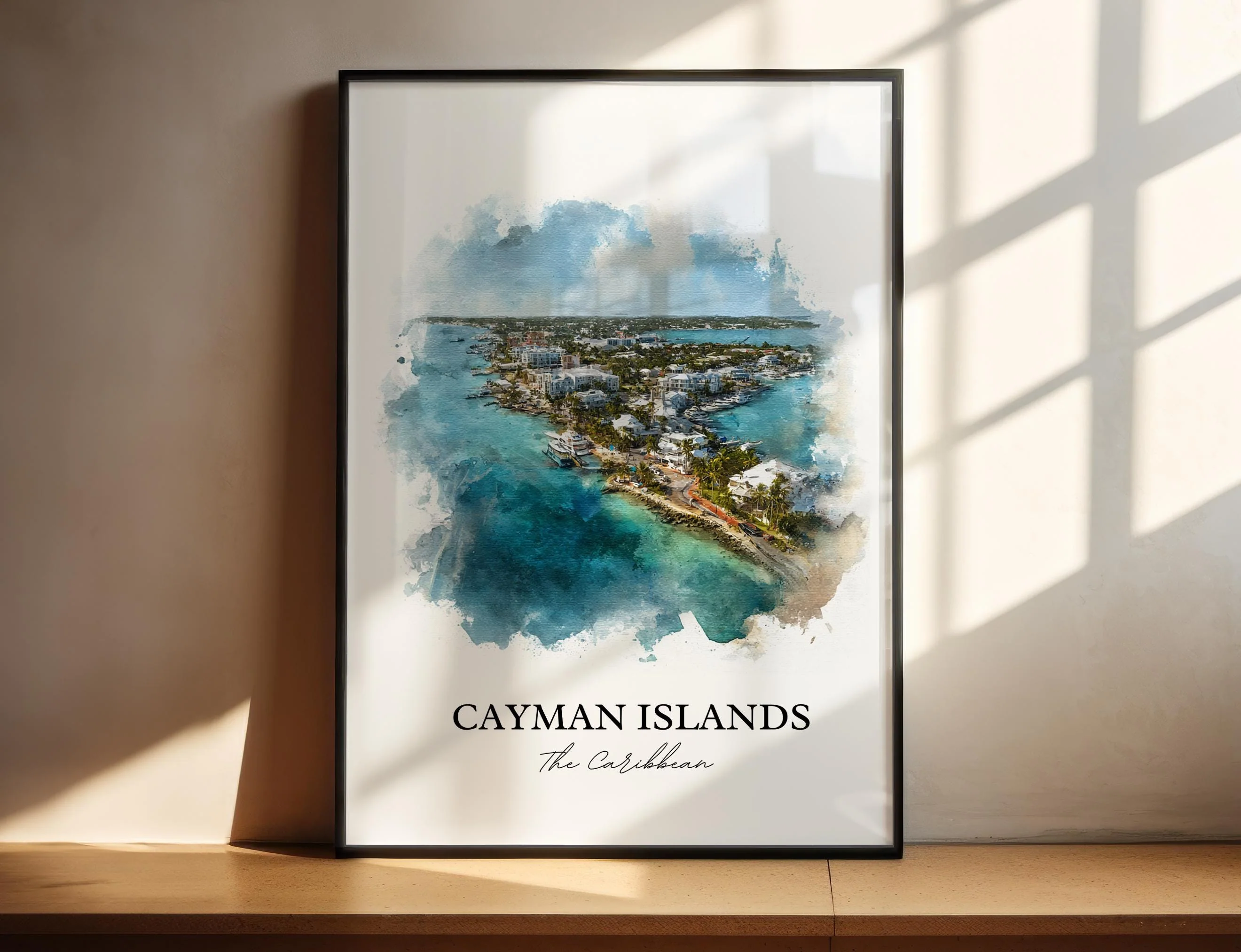 Cayman Islands, Caribbean – Watercolor Art Print