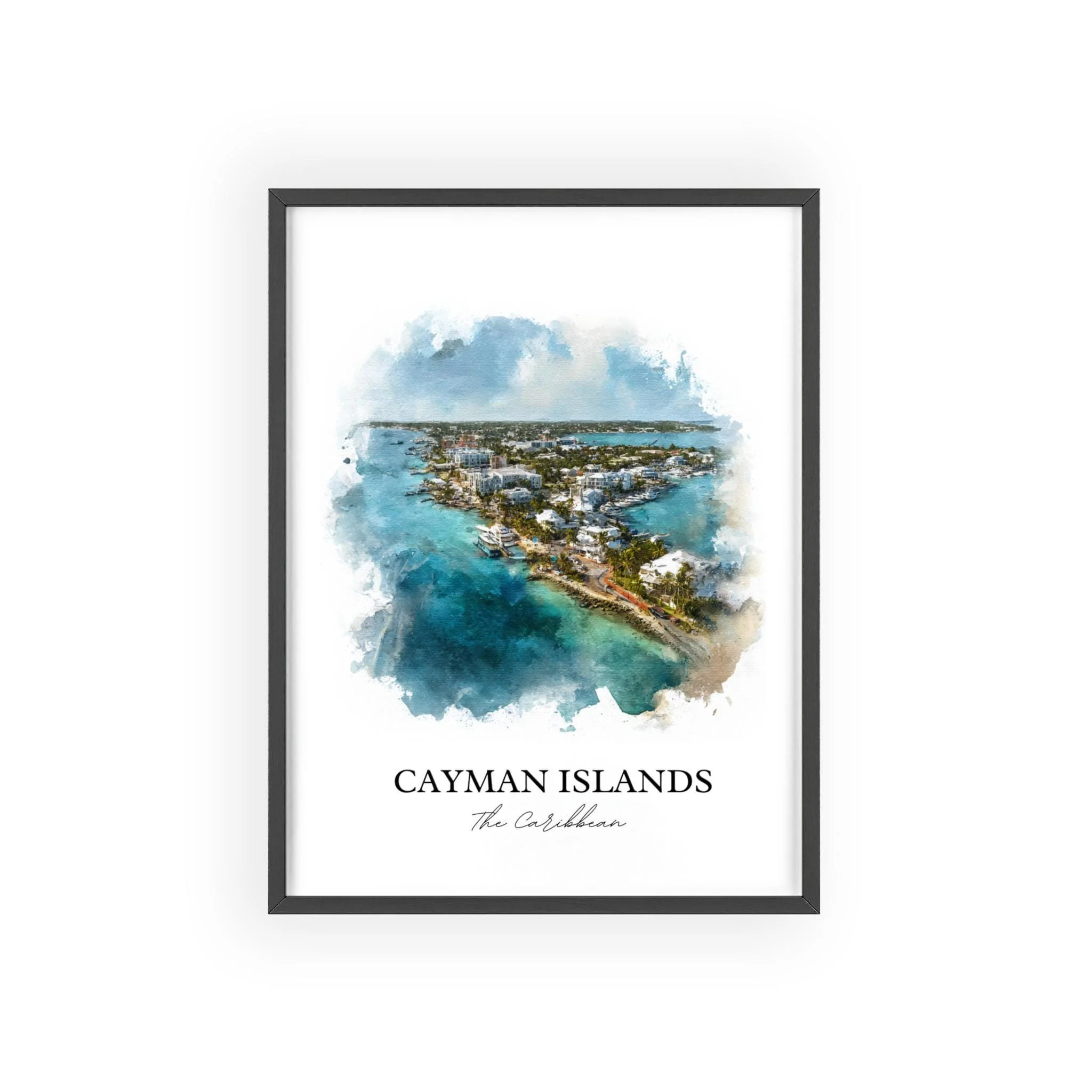 Cayman Islands, Caribbean – Watercolor Art Print - Image 7