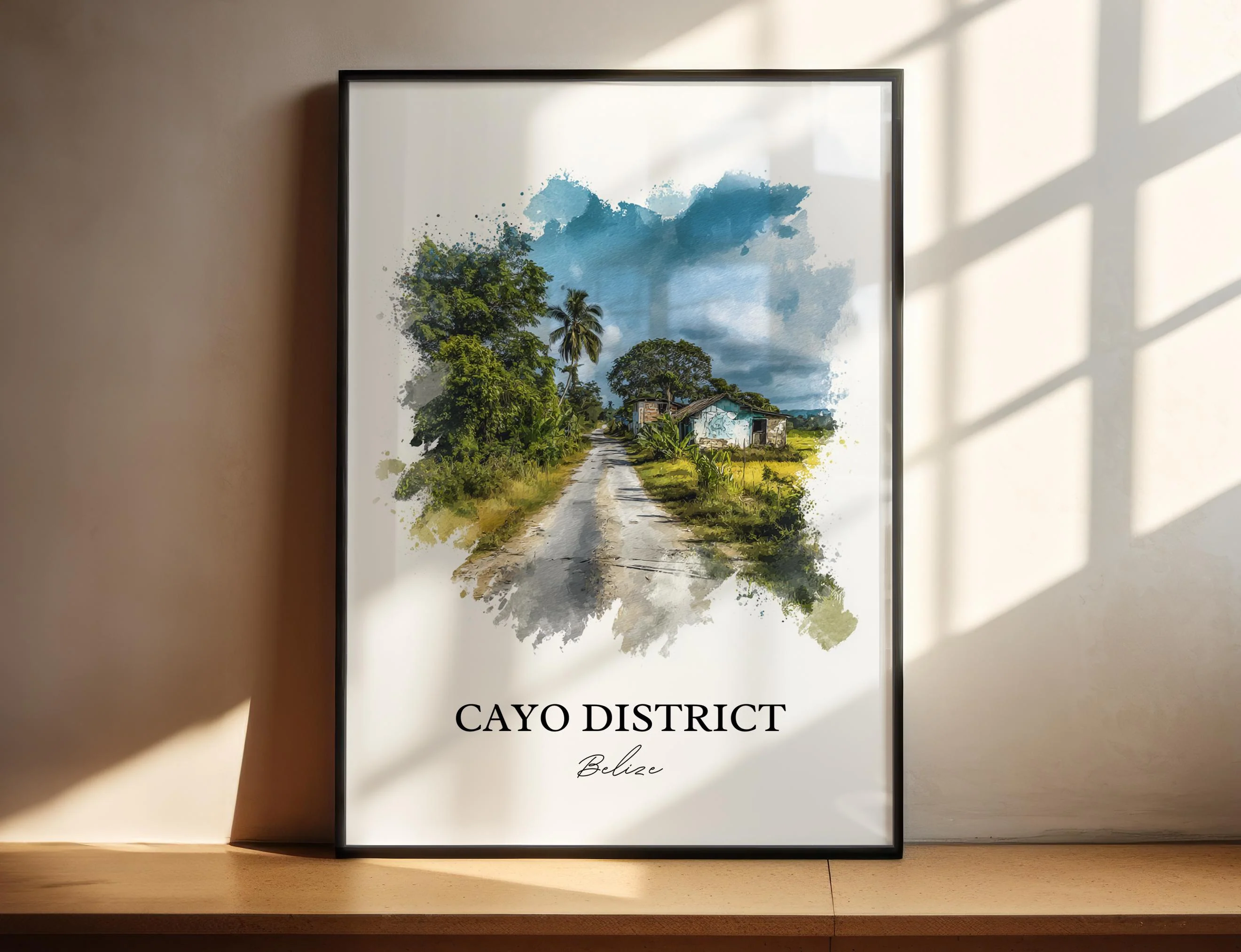 Cayo District, Honduras – Watercolor Art Print