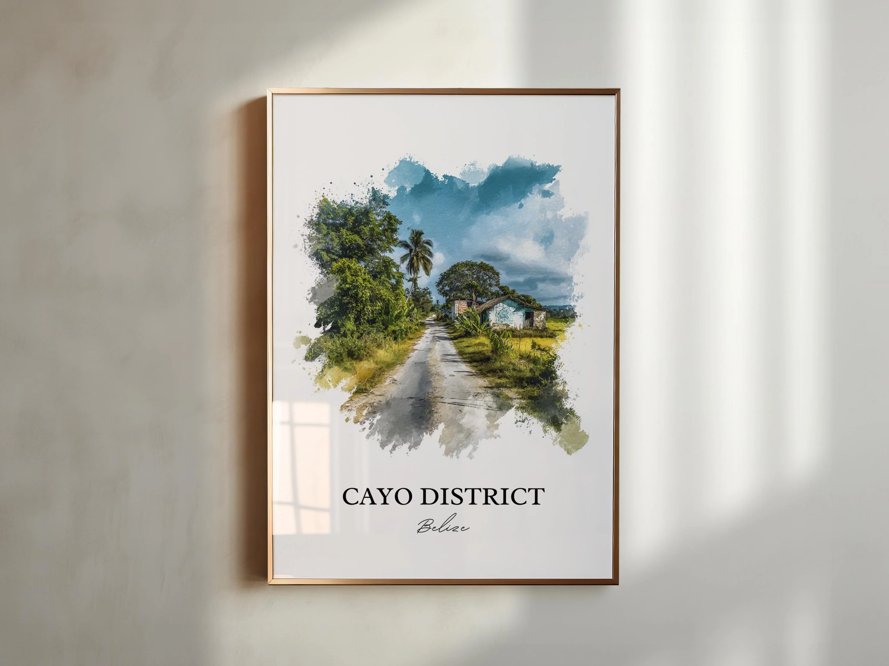 Cayo District, Honduras – Watercolor Art Print - Image 3