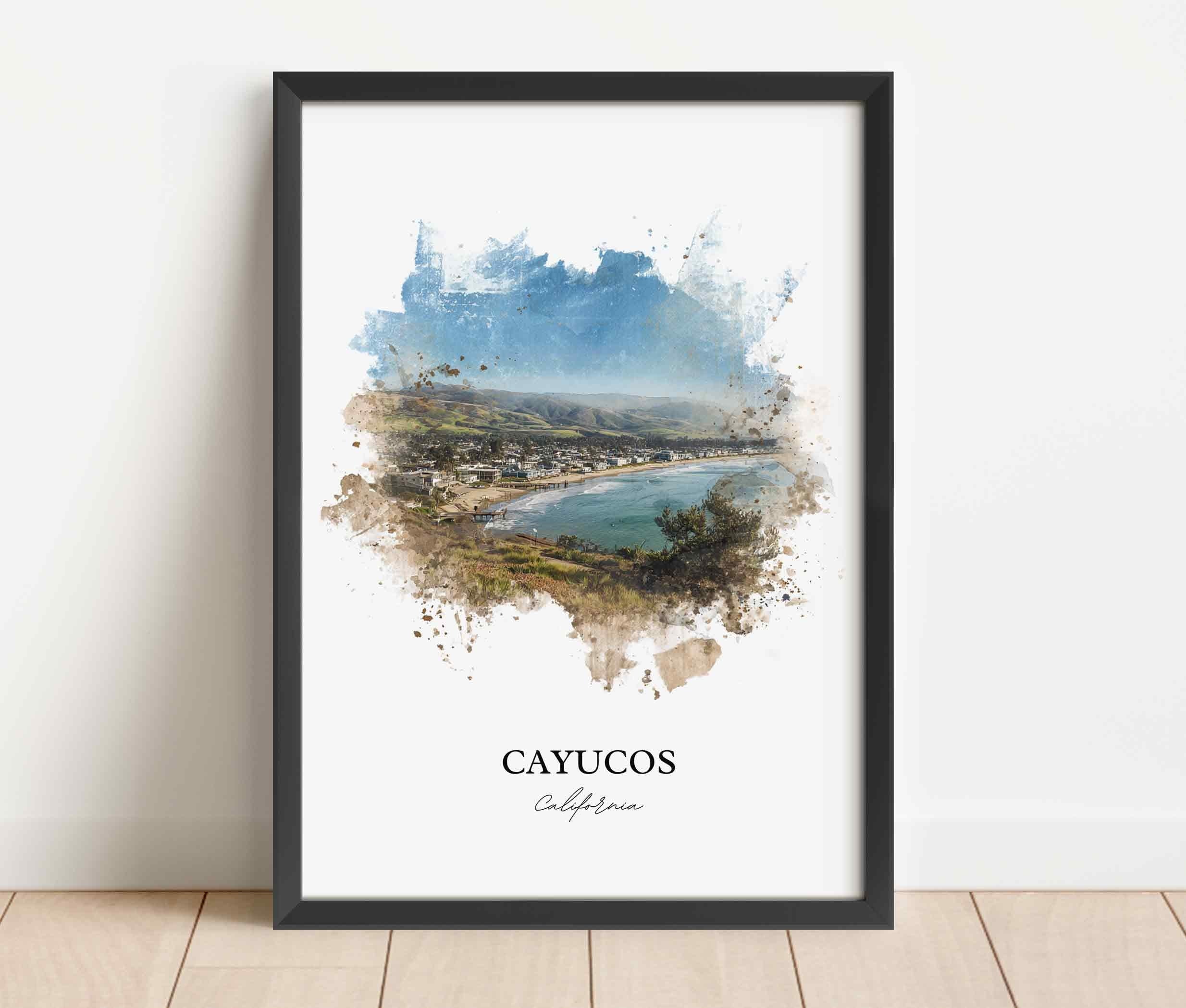 Cayucos, California – Watercolor Art Print - Image 4