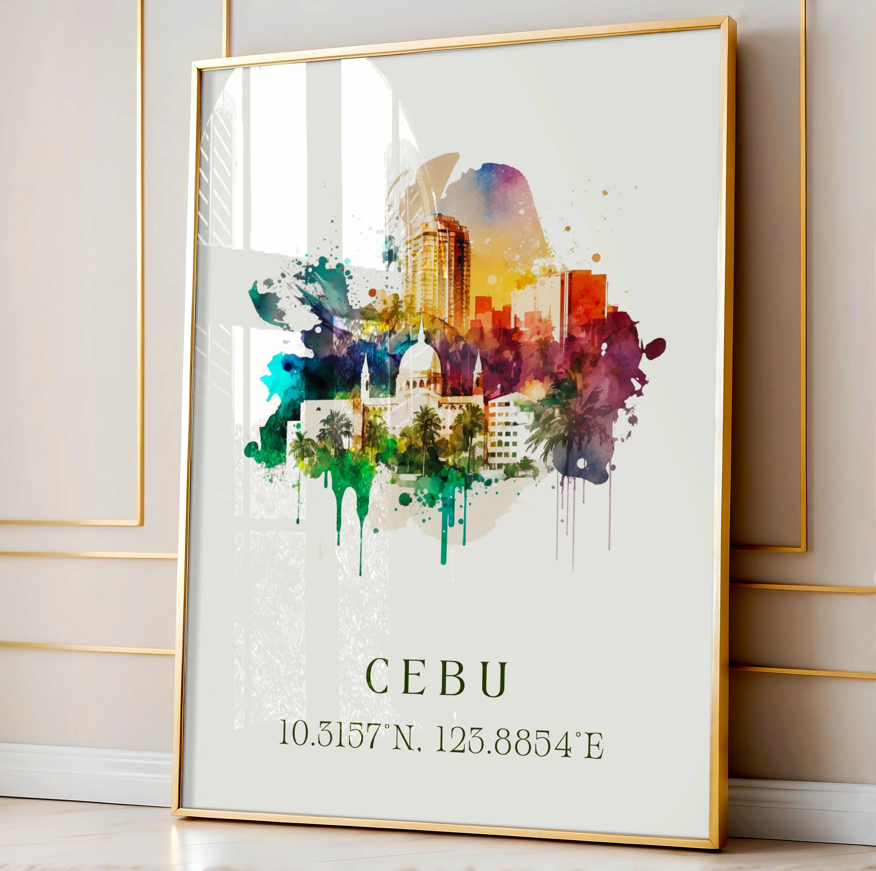 Cebu, Philippines – Watercolor Art Print - Image 3
