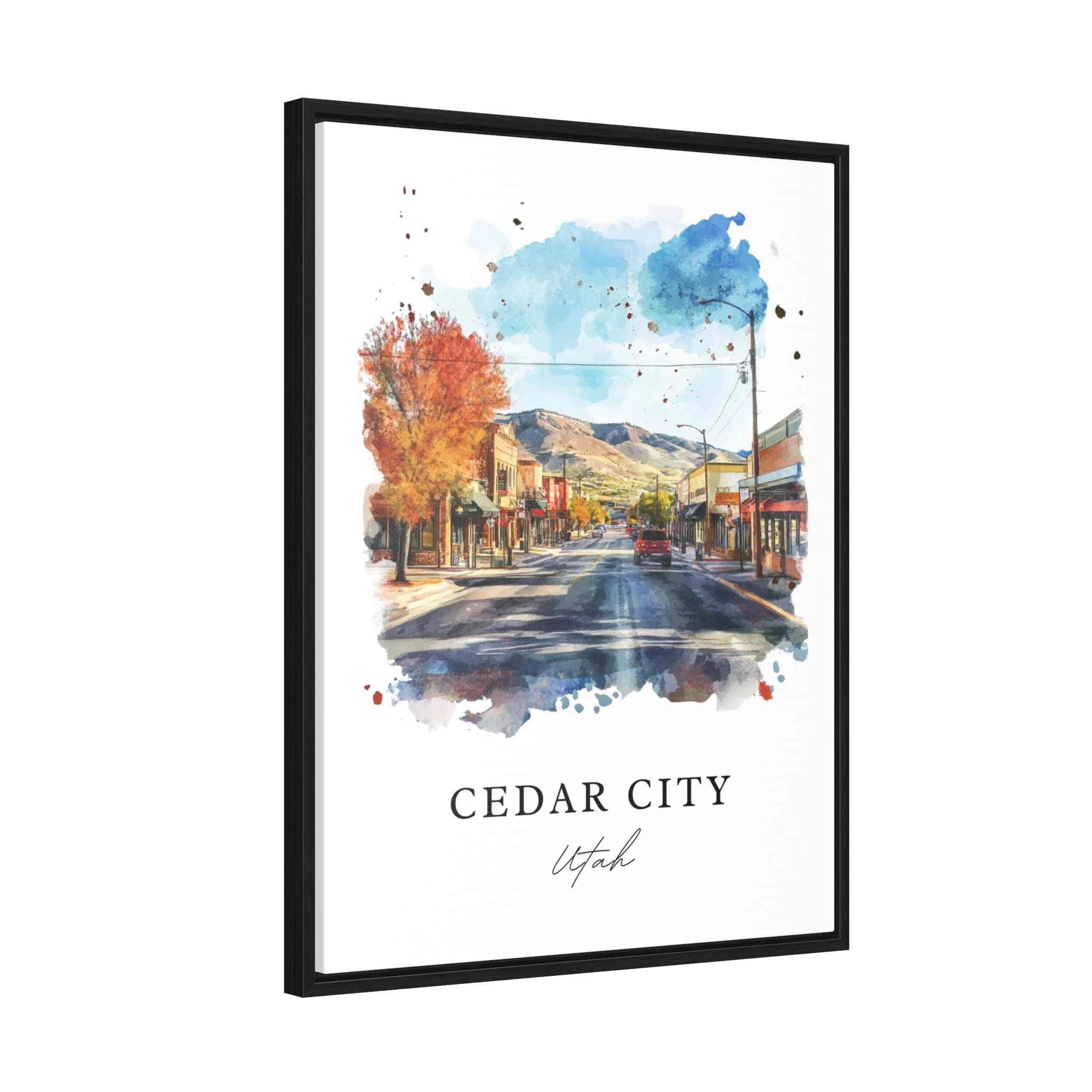 Cedar City, Utah, Utah – Watercolor Art Print - Image 6