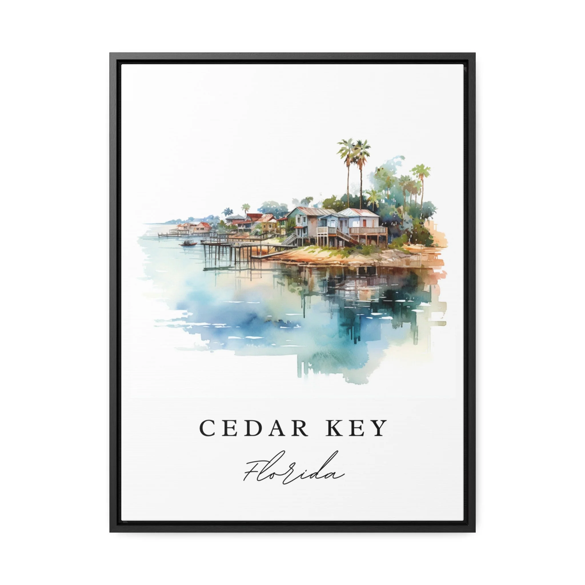 Cedar Key, Florida, FL – Watercolor Art Print