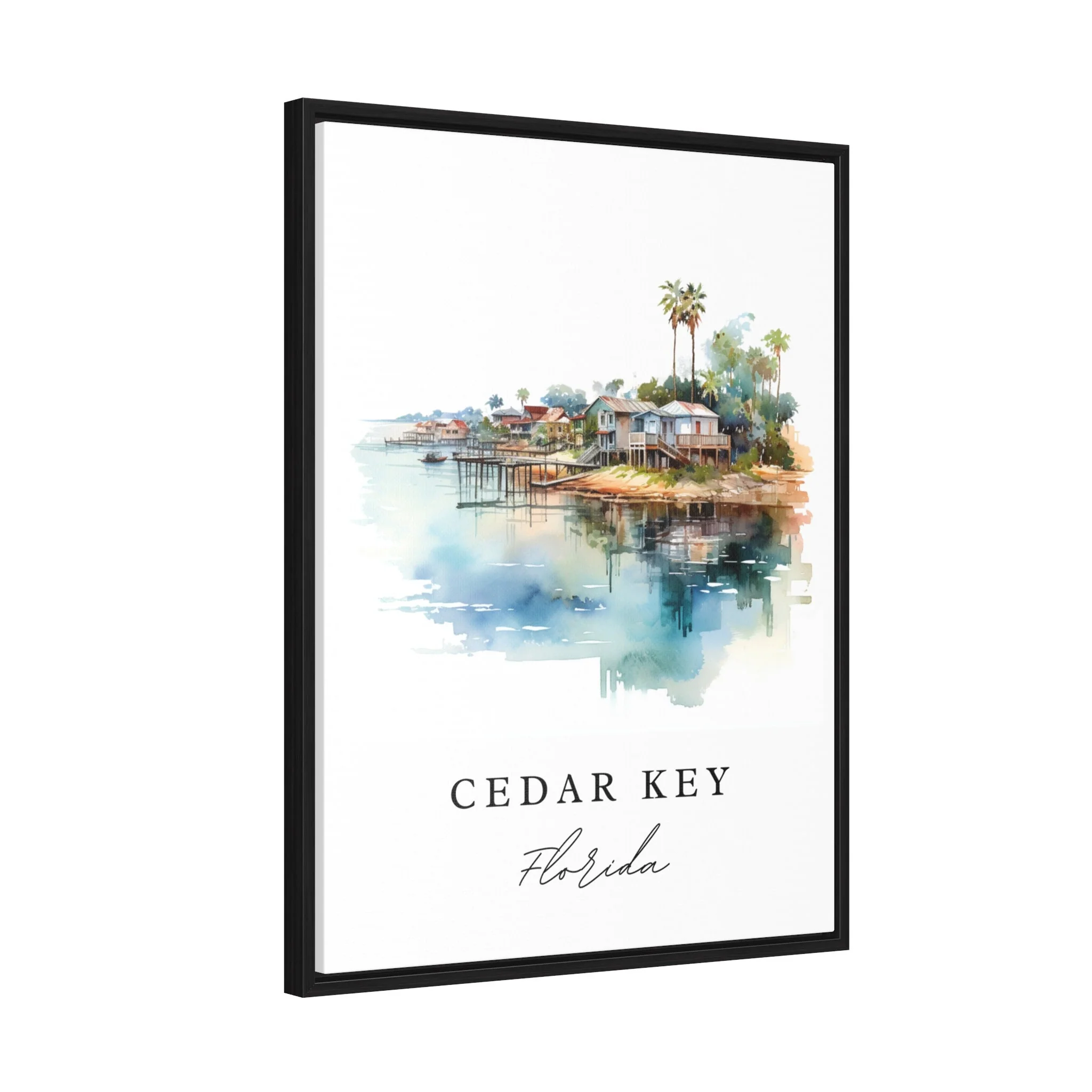 Cedar Key, Florida, FL – Watercolor Art Print - Image 2