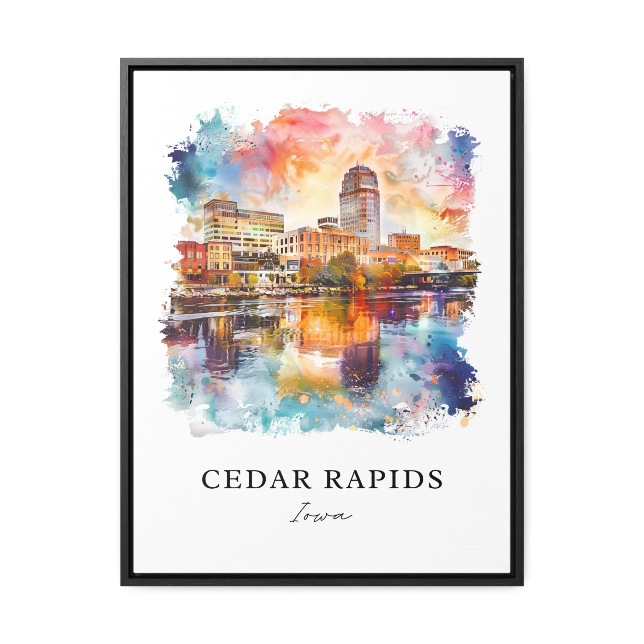 Cedar Rapids, Iowa – Watercolor Art Print - Image 5