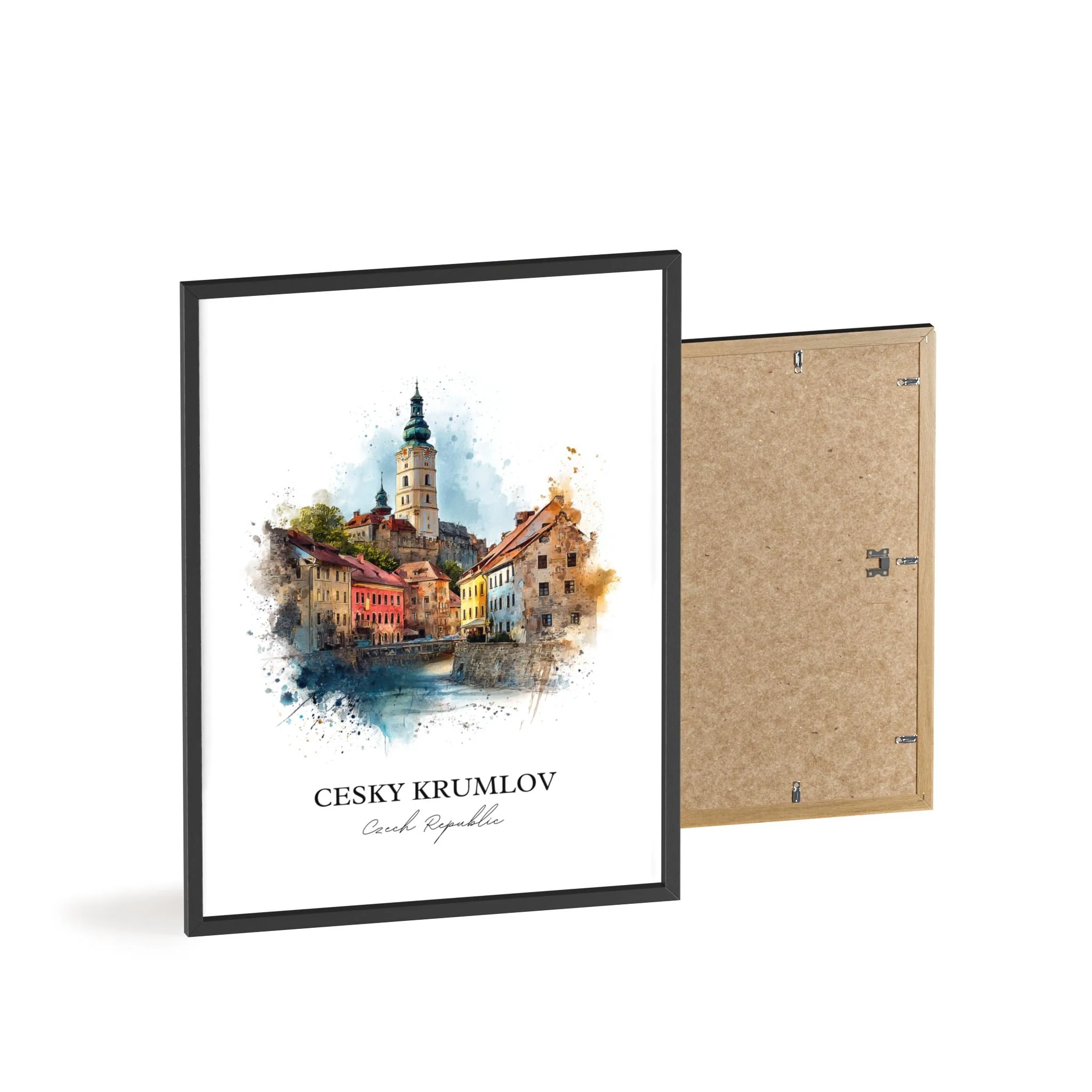 Cesky Krumlov, Czech Republic – Watercolor Art Print - Image 11