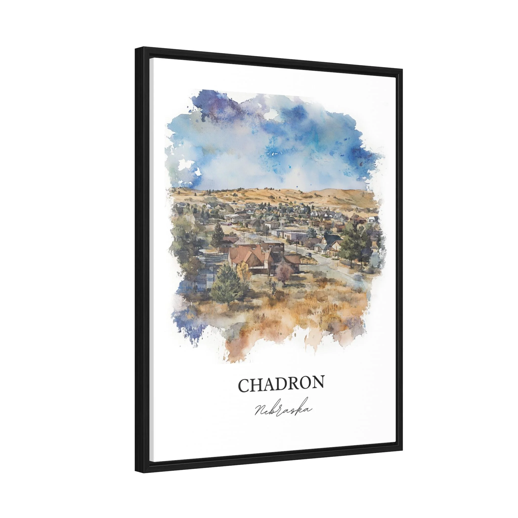 Chadron, Nebraska, USA – Watercolor Art Print - Image 8