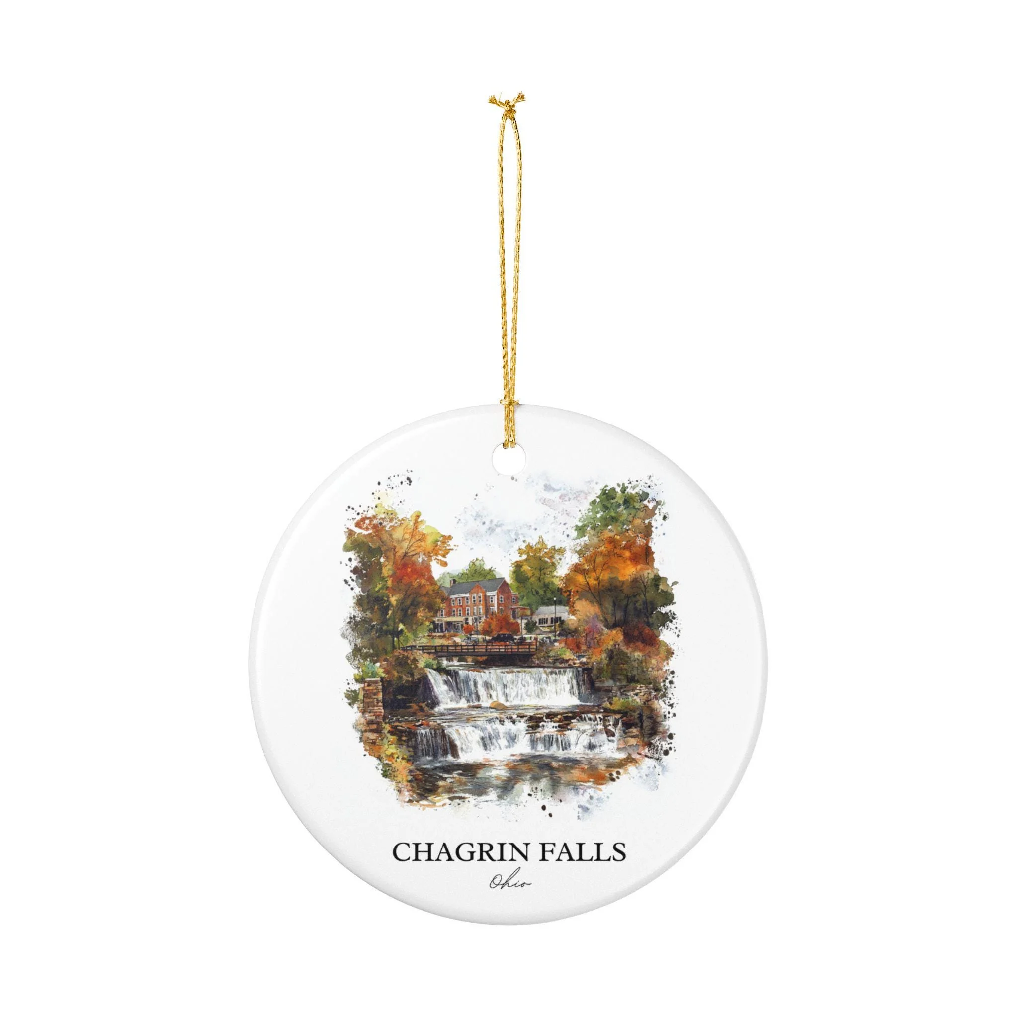 Chagrin Falls Ornament: Unique Chagrin Falls OH Souvenir, Chagrin Falls Xmas Decor, and Authentic Chagrin Falls OH Gift - Image 3