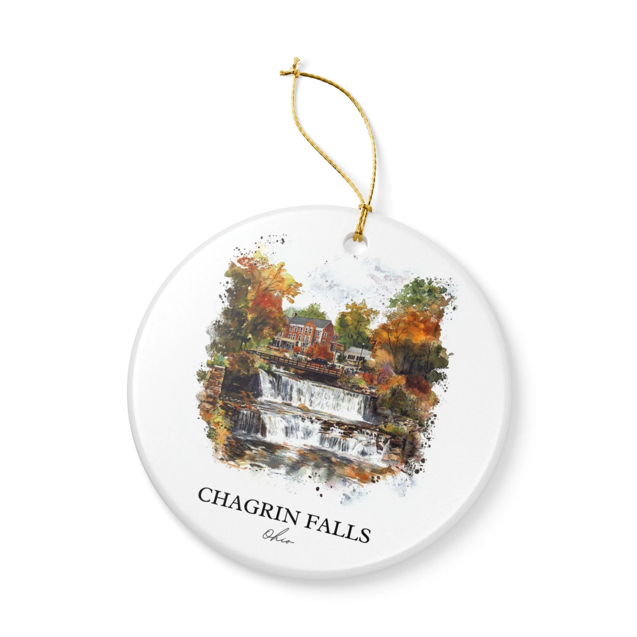 Chagrin Falls Ornament: Unique Chagrin Falls OH Souvenir, Chagrin Falls Xmas Decor, and Authentic Chagrin Falls OH Gift - Image 4