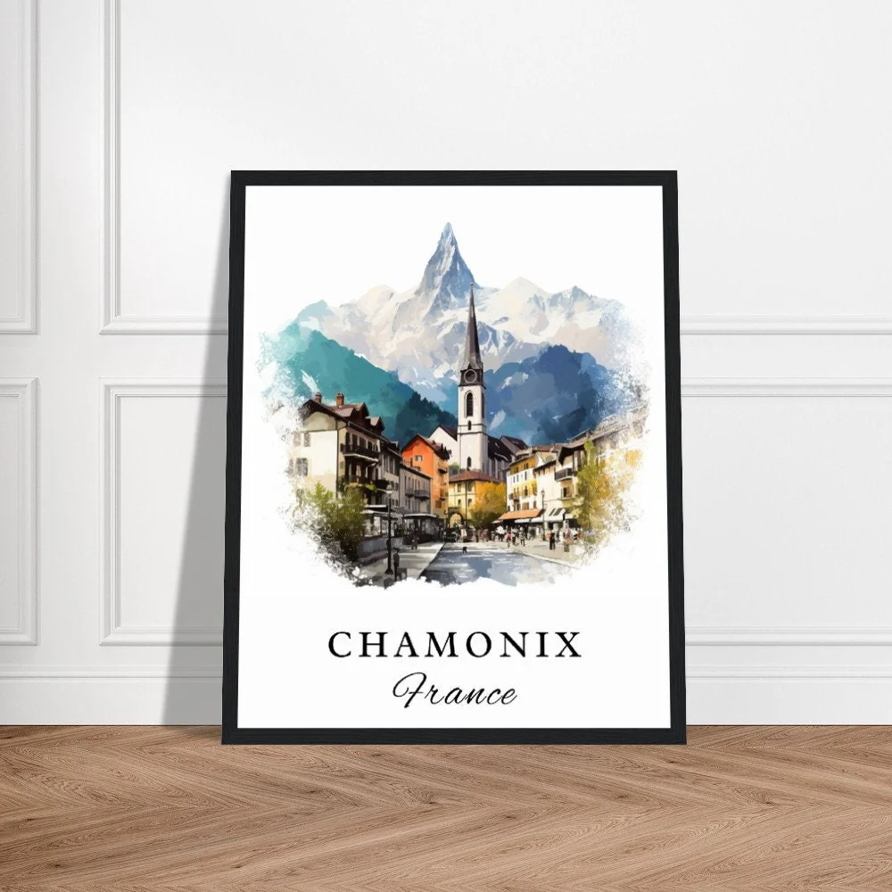 Chamonix, France – Watercolor Art Print - Image 6
