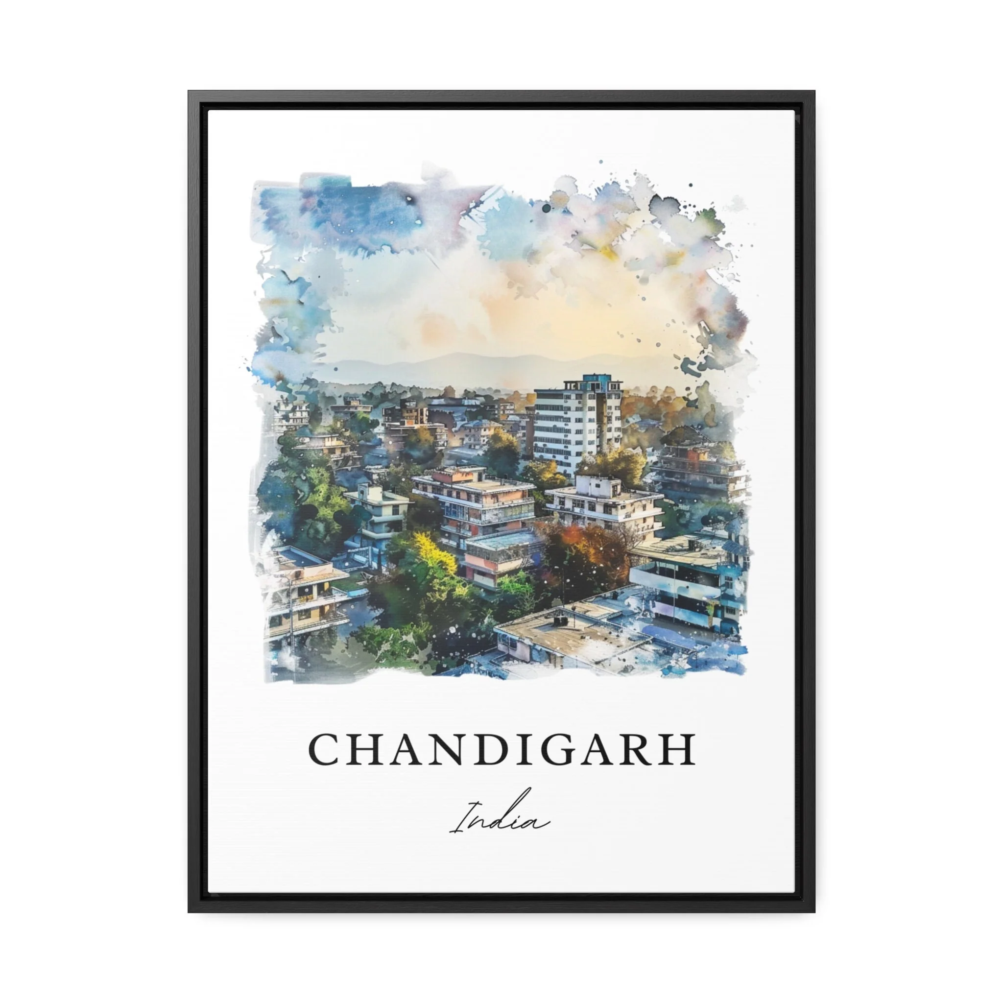 Chandigarh, India – Watercolor Art Print - Image 2