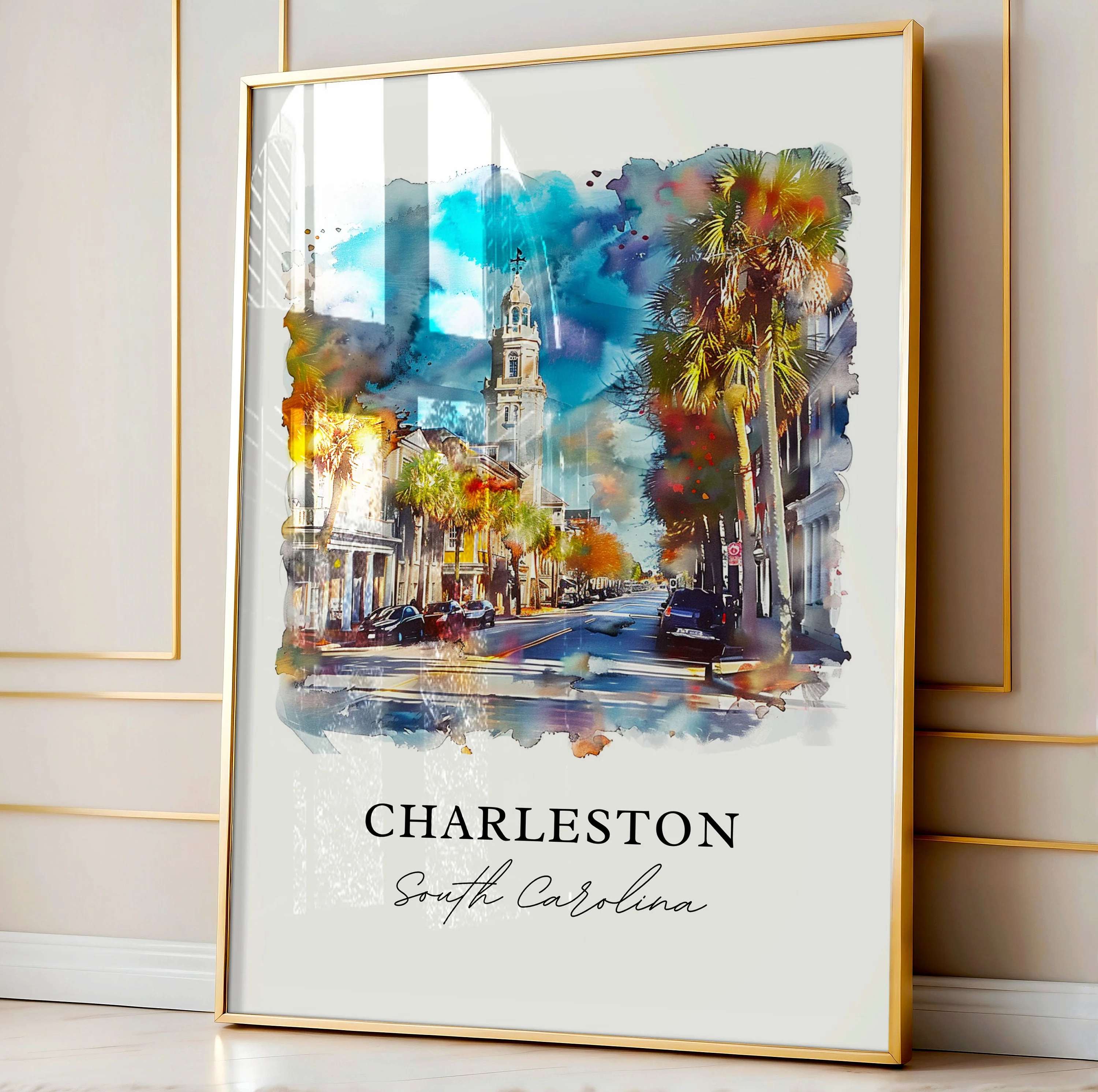 Charleston, South Carolina – Watercolor Art Print - Image 2