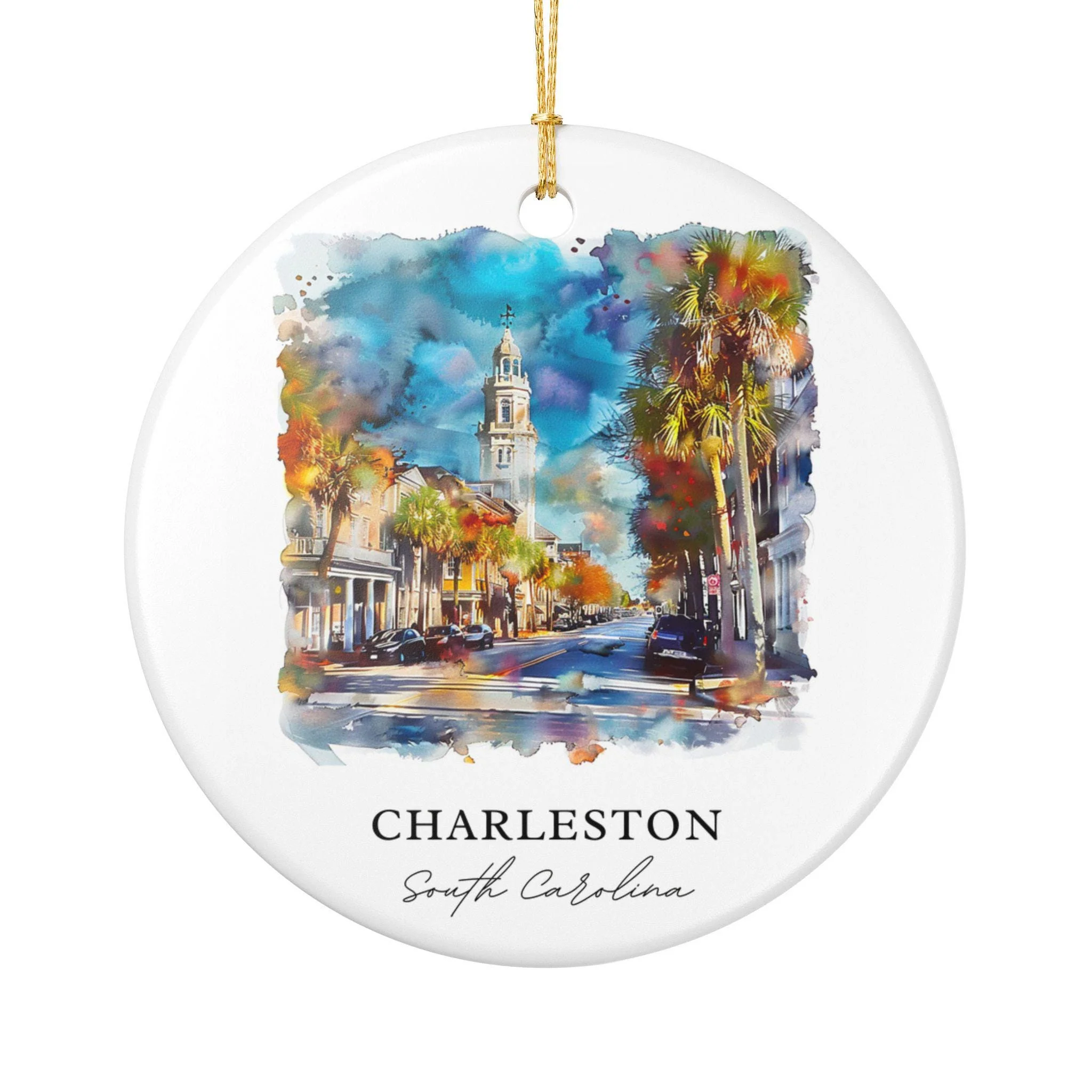 Charleston SC Ornament: Unique Charleston Souvenir, Charleston Xmas Decor, and Authentic Charleston South Carolina Gift