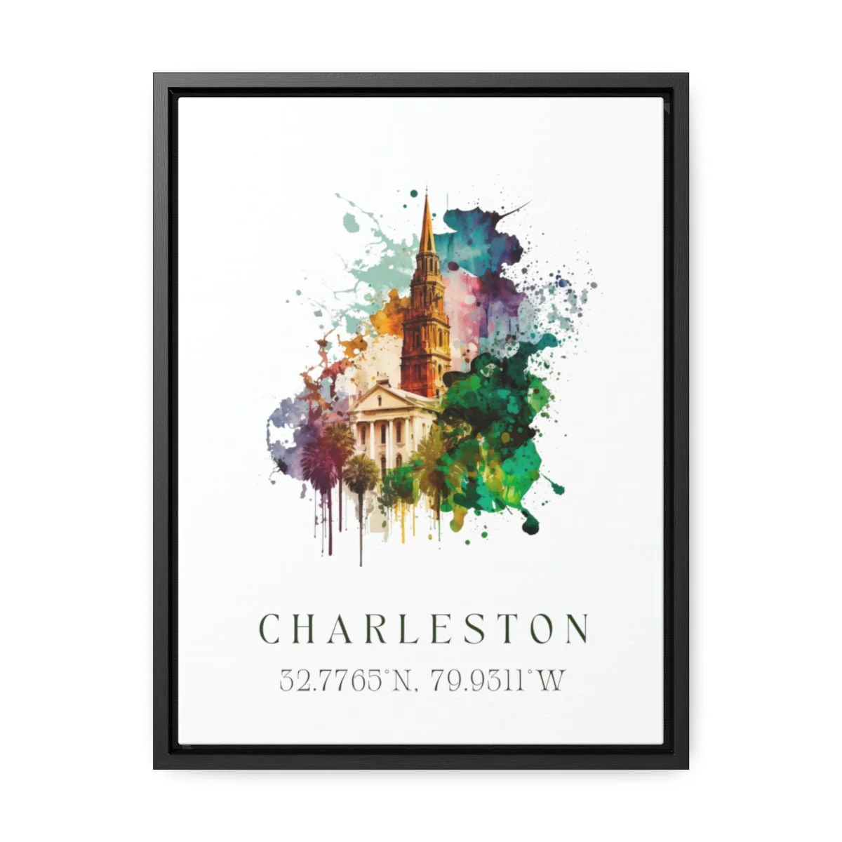 Charleston, South Carolina, USA – Watercolor Art Print - Image 2