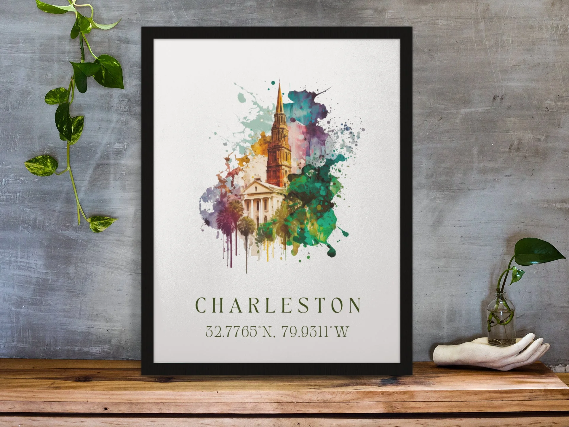 Charleston, South Carolina, USA – Watercolor Art Print - Image 3