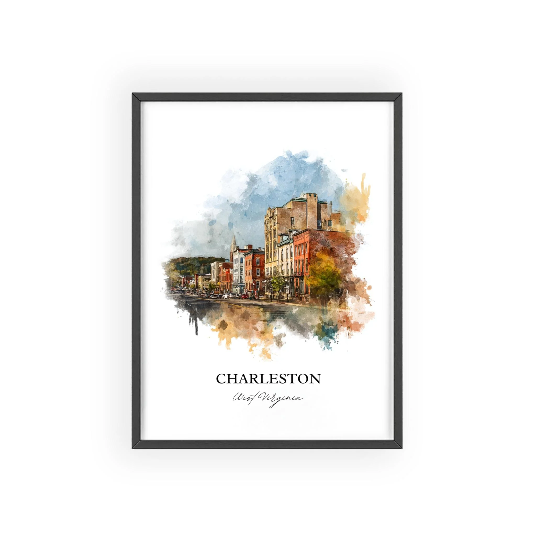 Charleston, West Virginia – Watercolor Art Print - Image 10
