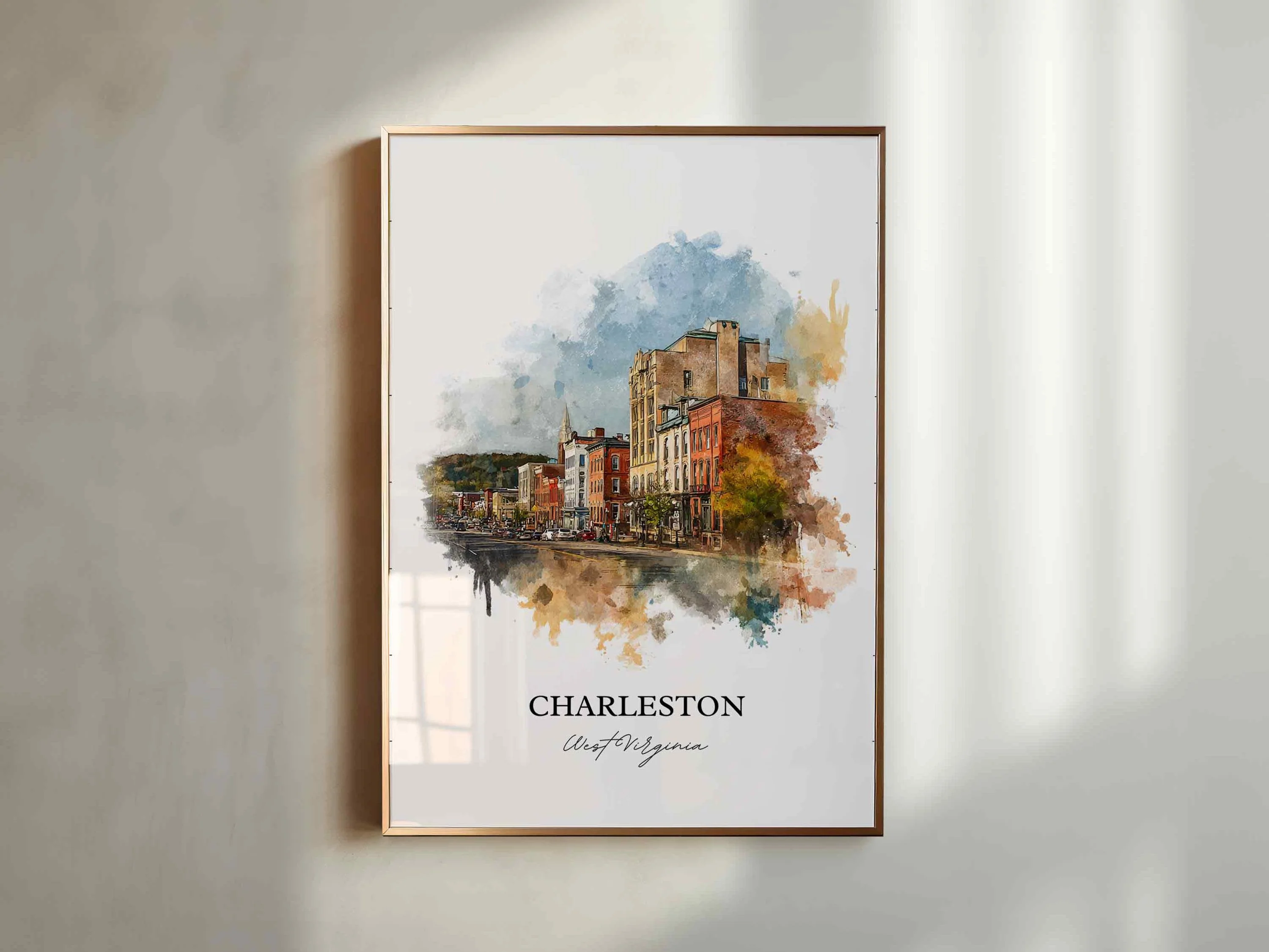 Charleston, West Virginia – Watercolor Art Print - Image 4