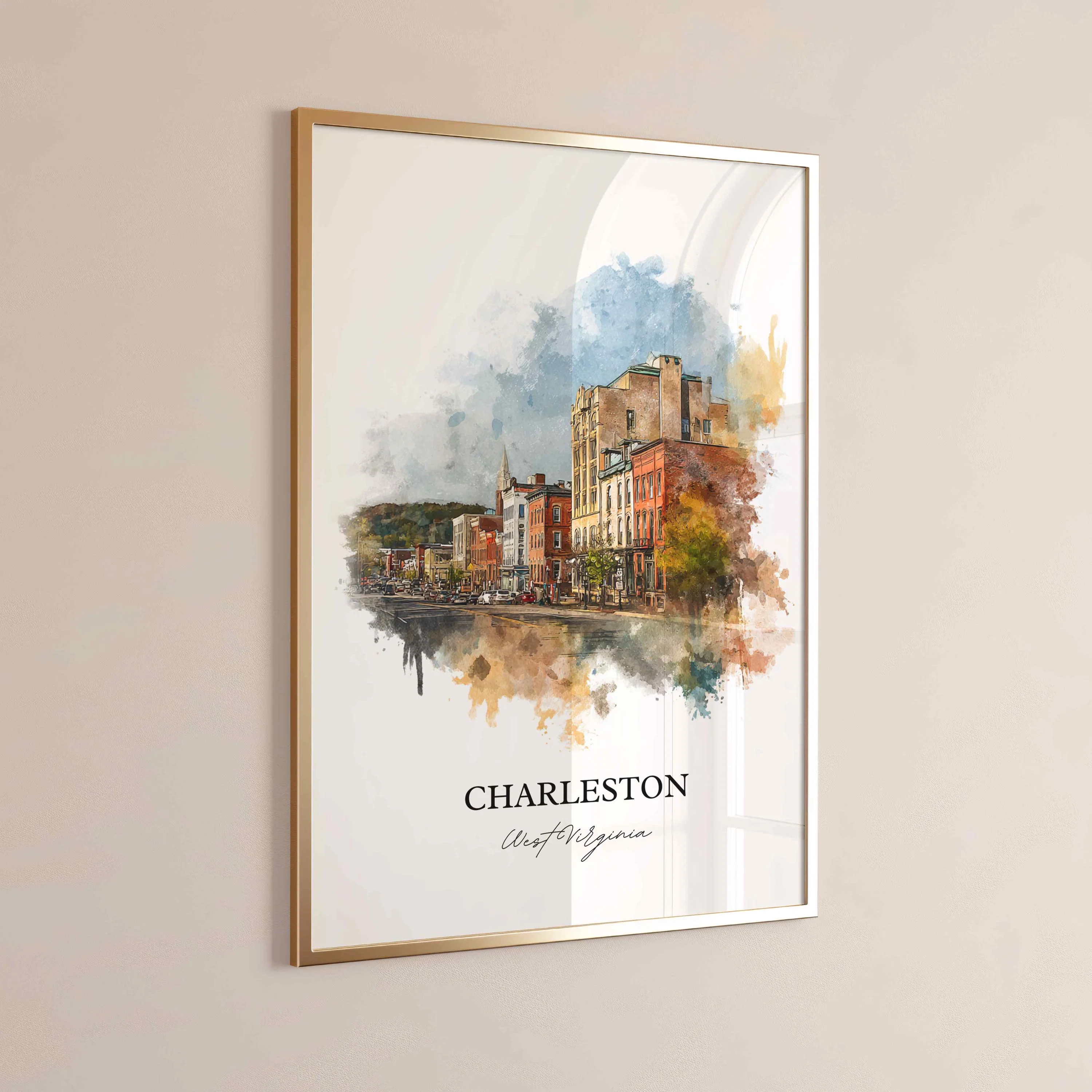 Charleston, West Virginia – Watercolor Art Print - Image 6