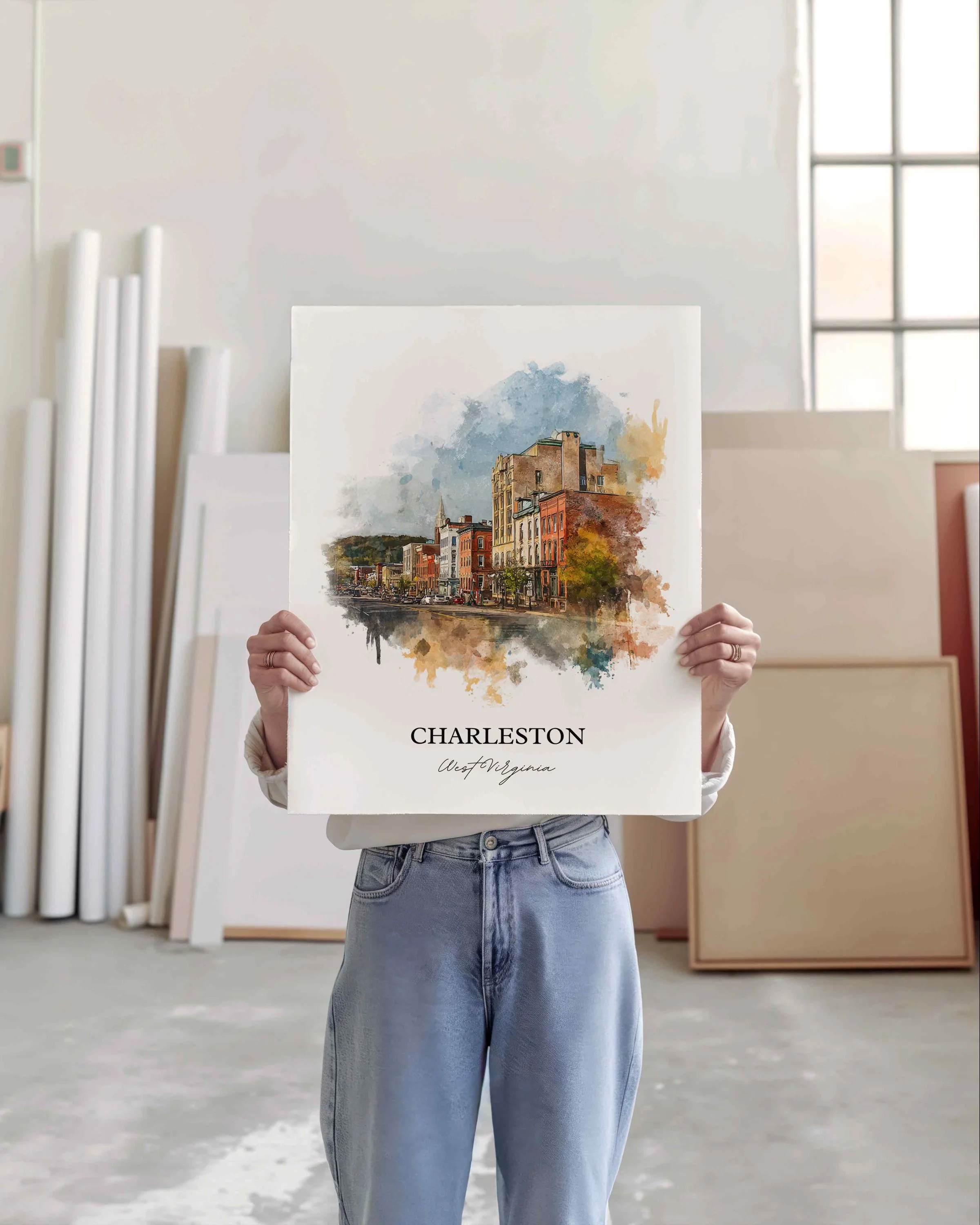 Charleston, West Virginia – Watercolor Art Print - Image 8