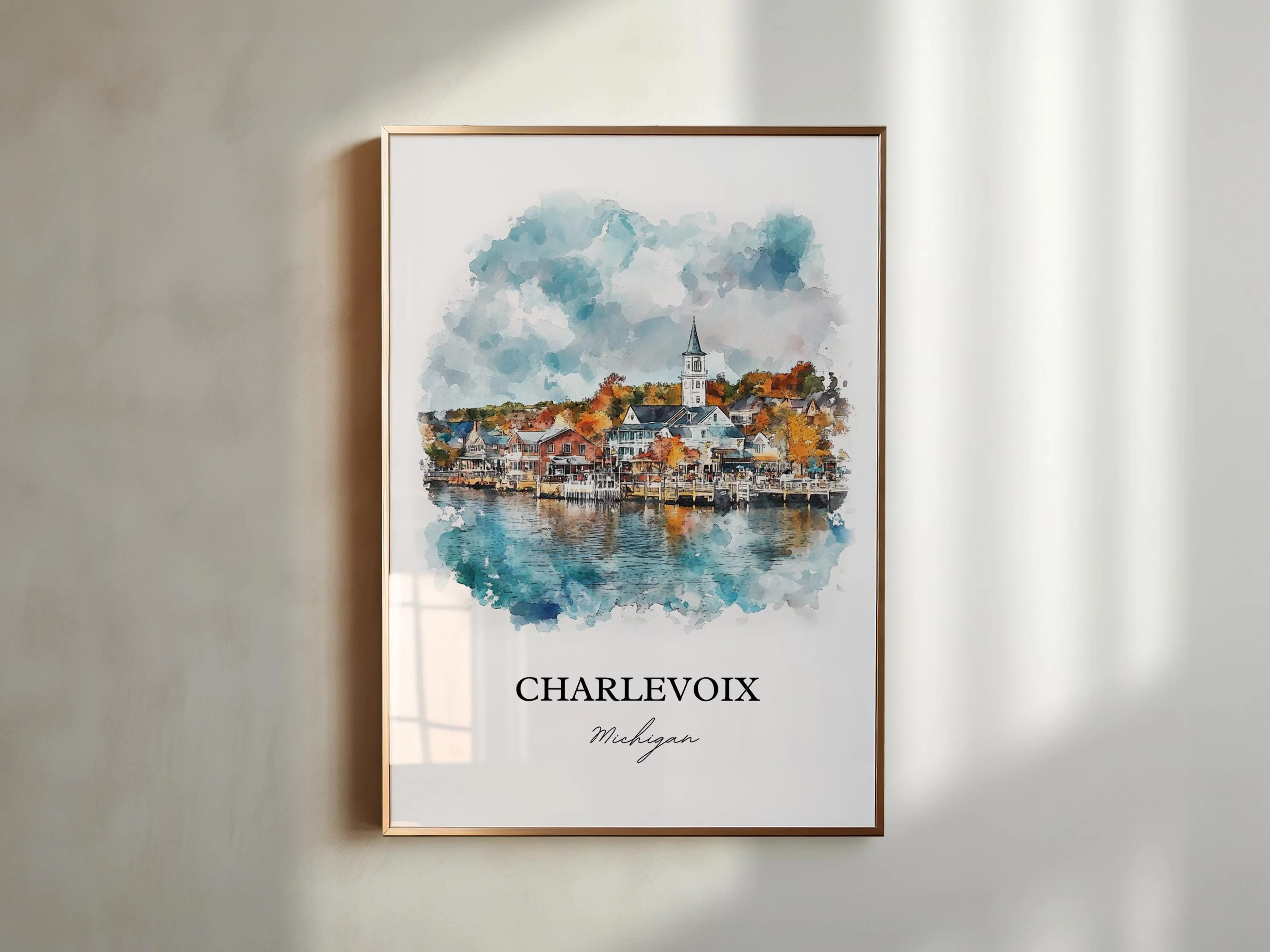 Charlevoix, MI, USA – Watercolor Art Print - Image 5