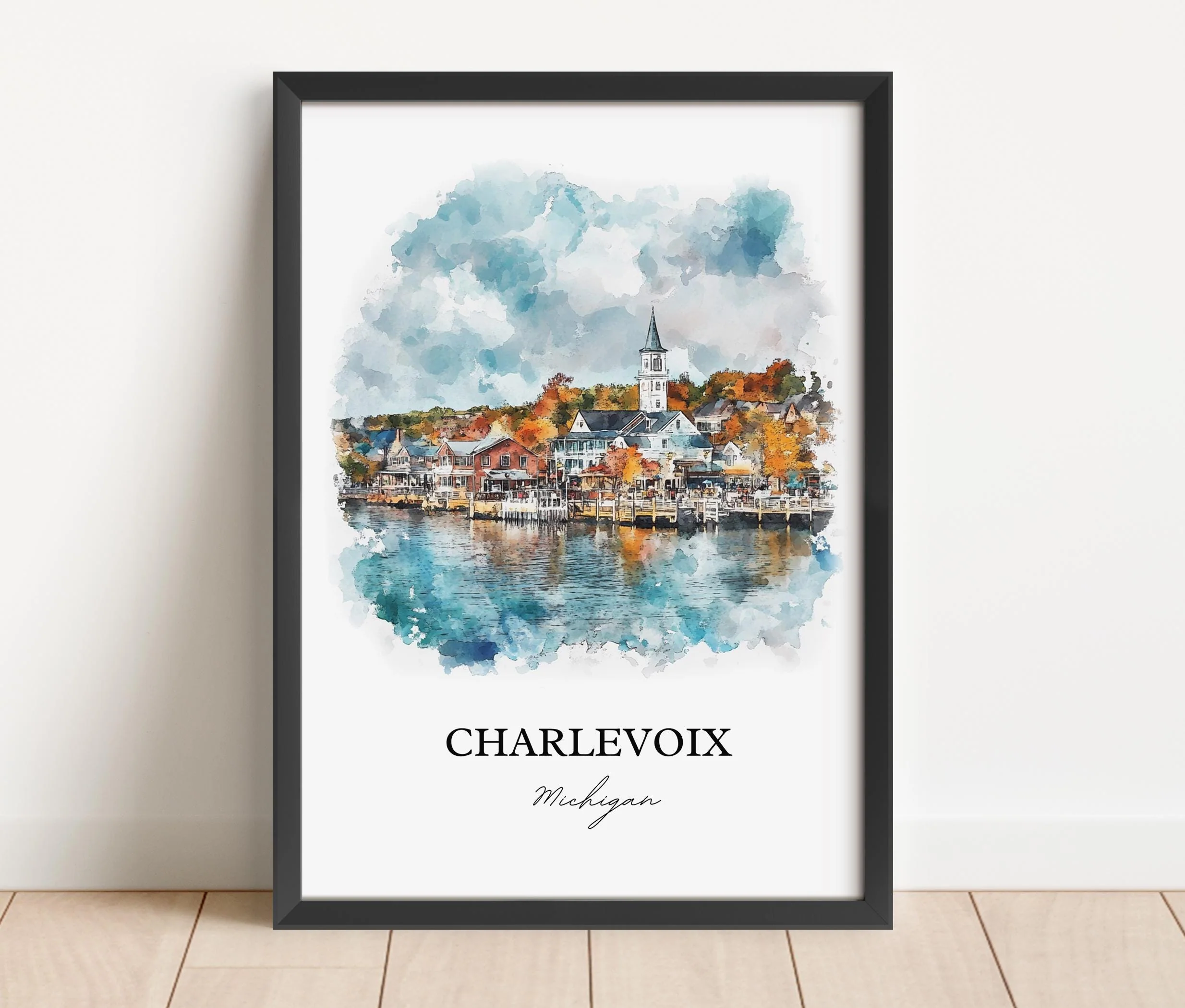Charlevoix, MI, USA – Watercolor Art Print - Image 6