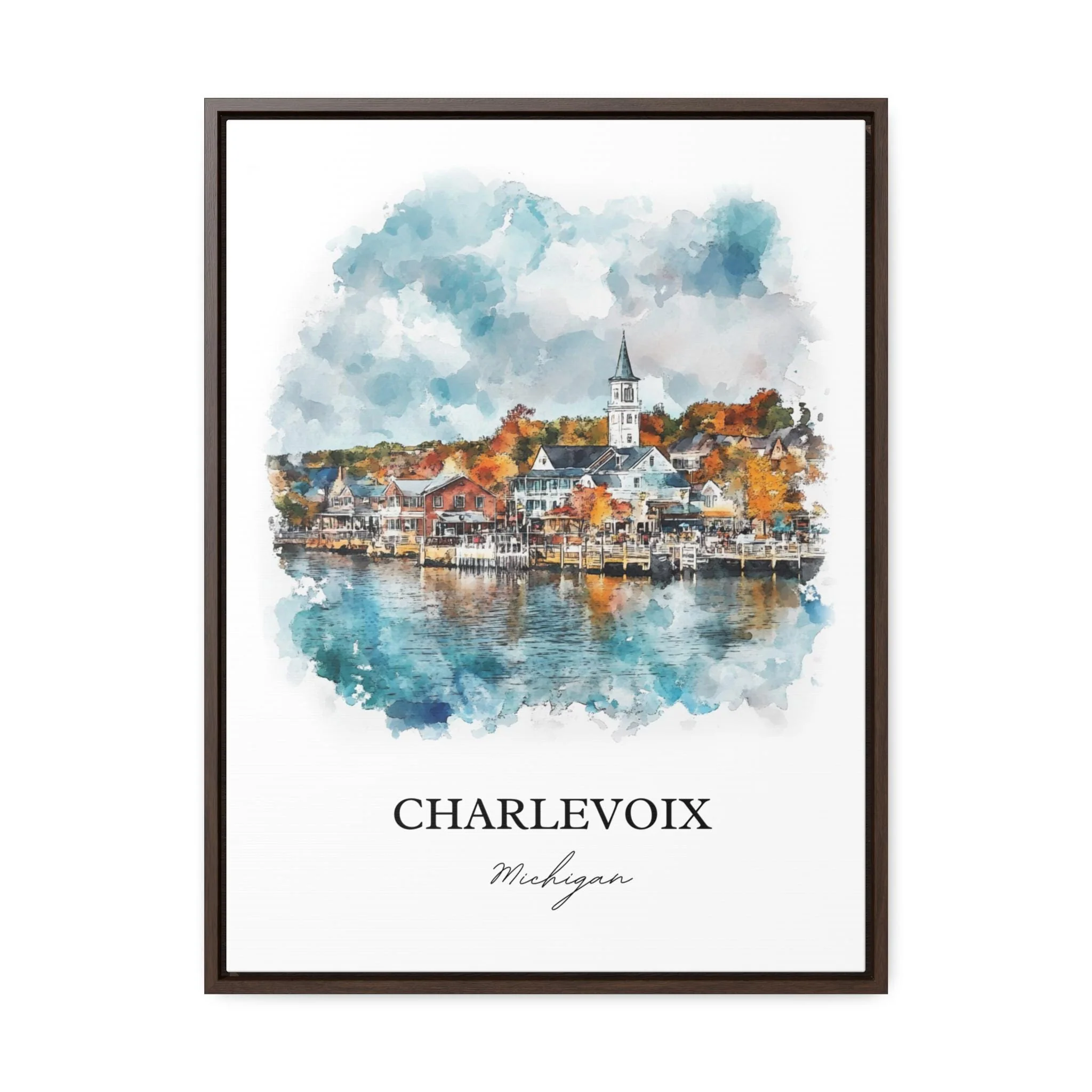 Charlevoix, MI, USA – Watercolor Art Print - Image 7