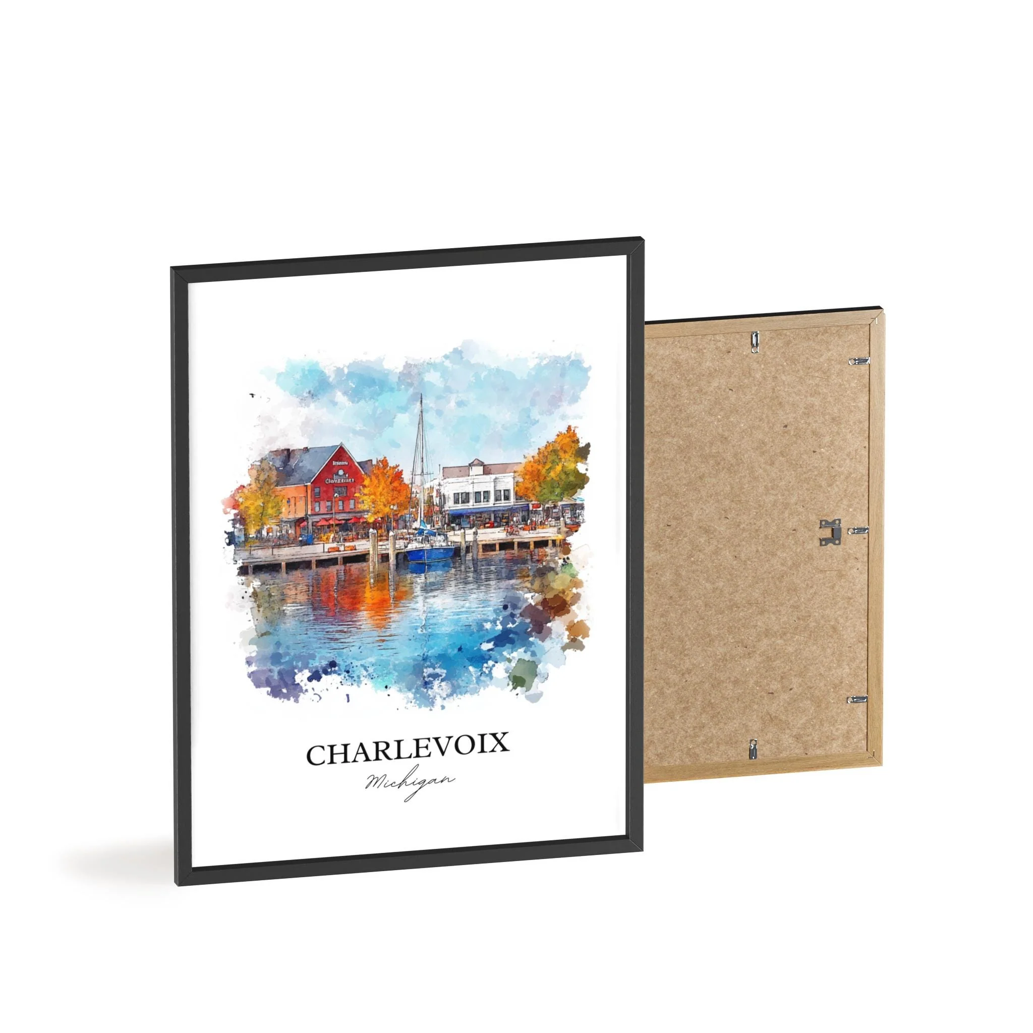 Charlevoix, MI, USA – Watercolor Art Print - Image 8