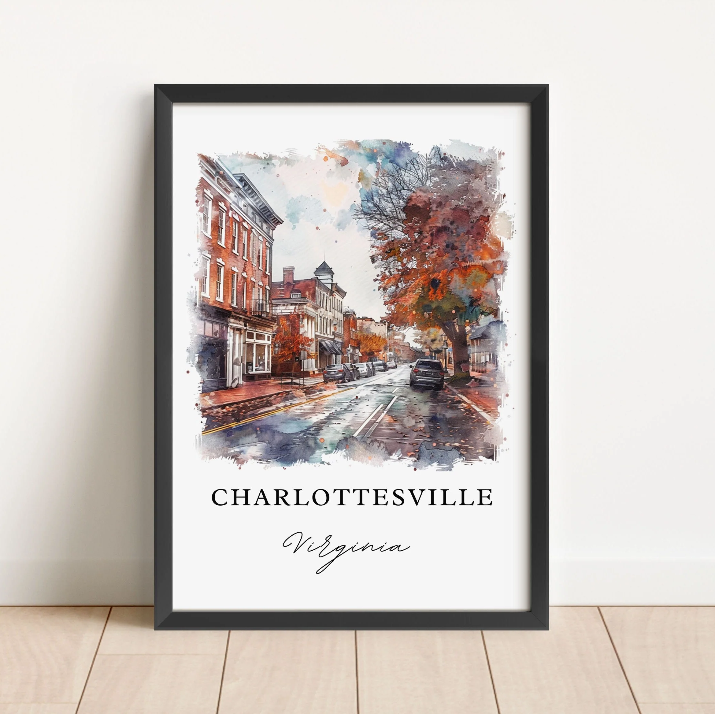 Charlottesville, USA – Watercolor Art Print