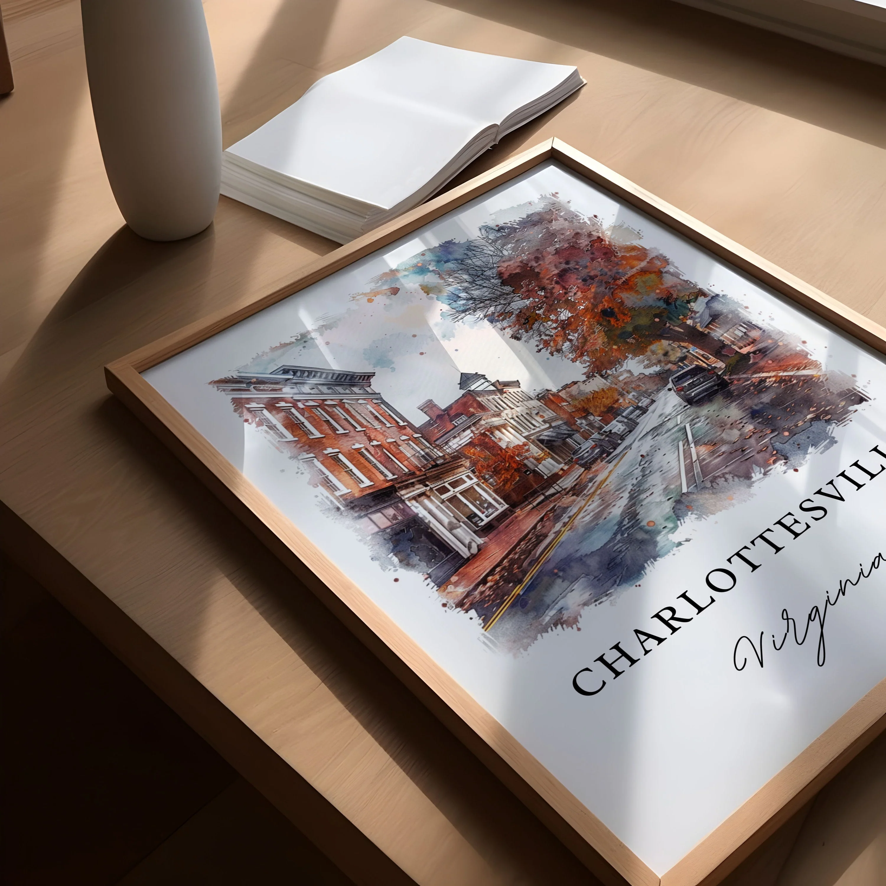 Charlottesville, USA – Watercolor Art Print - Image 3
