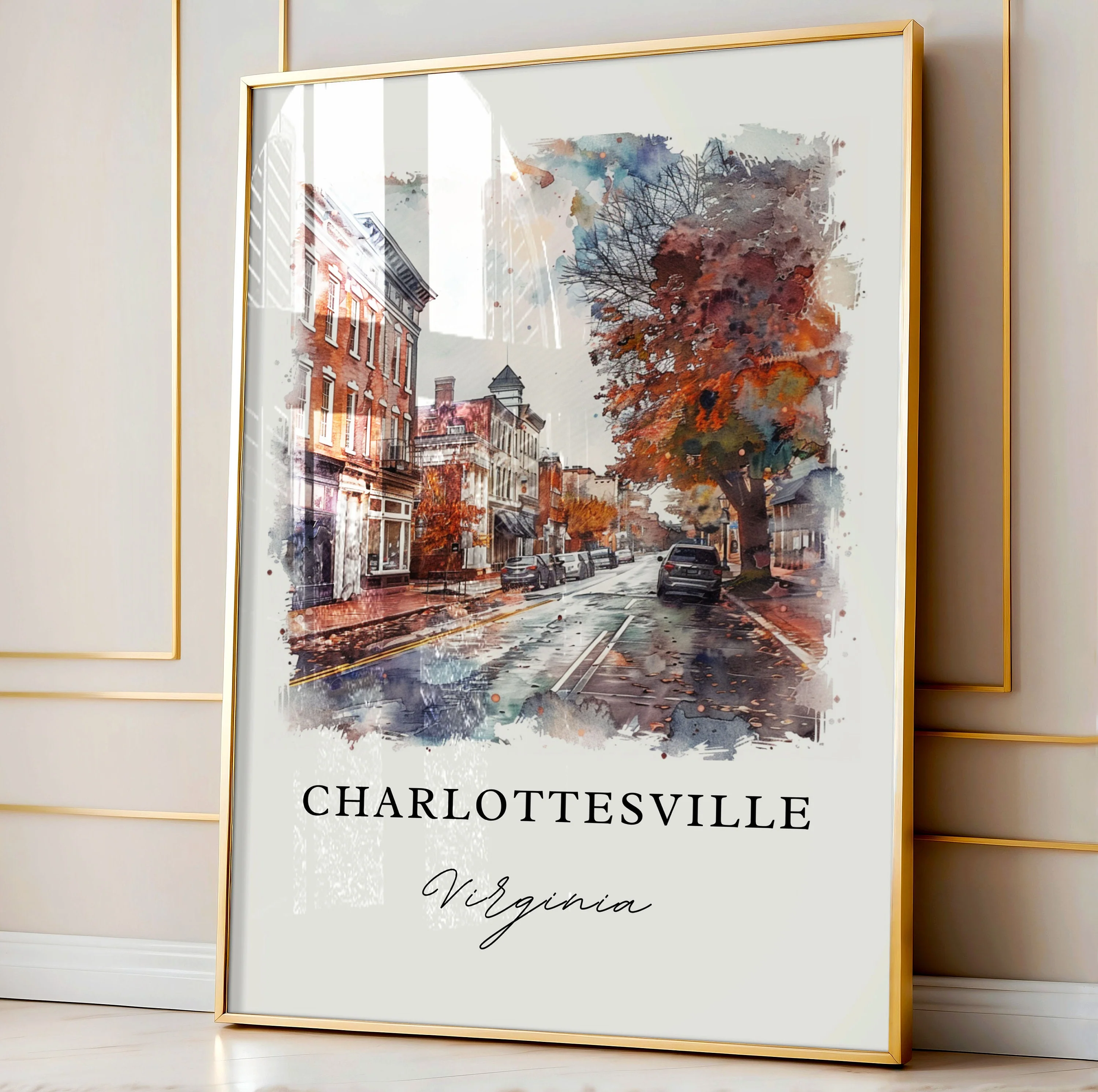 Charlottesville, USA – Watercolor Art Print - Image 4