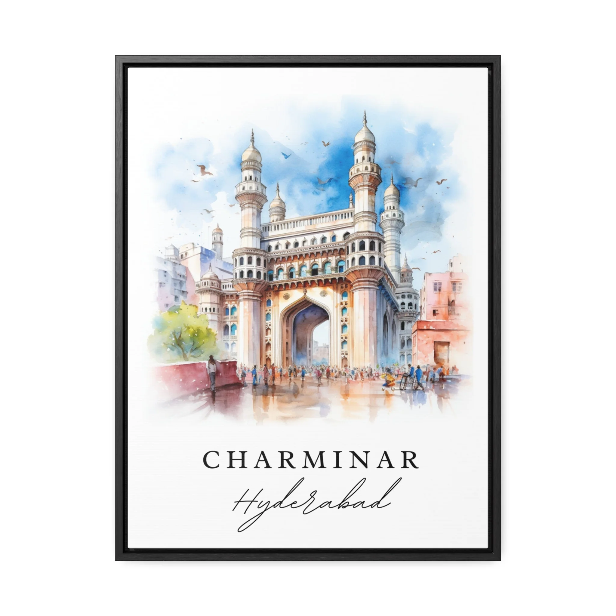 Charminar, Hyderabad India – Watercolor Art Print - Image 2
