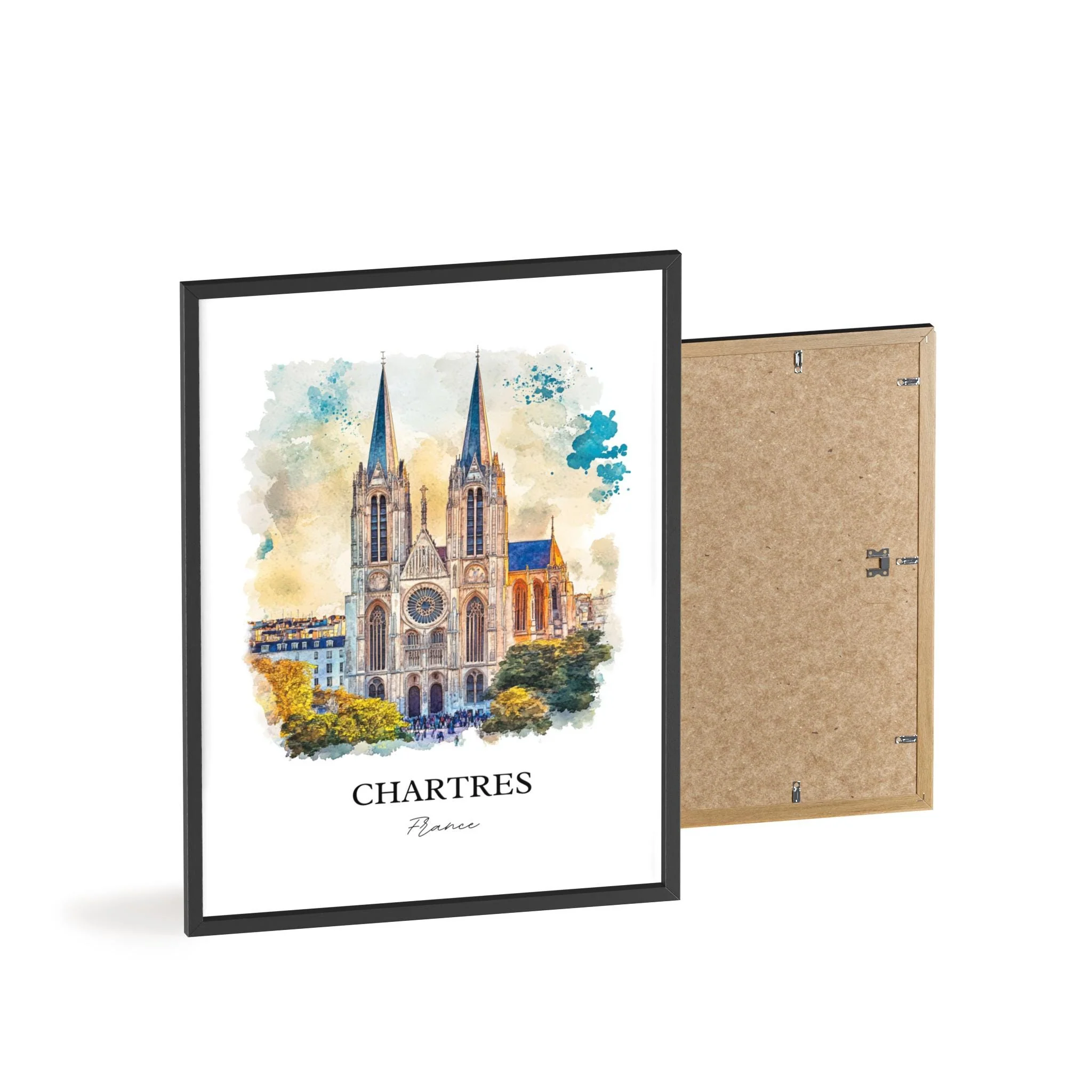 Chartres, France – Watercolor Art Print - Image 8