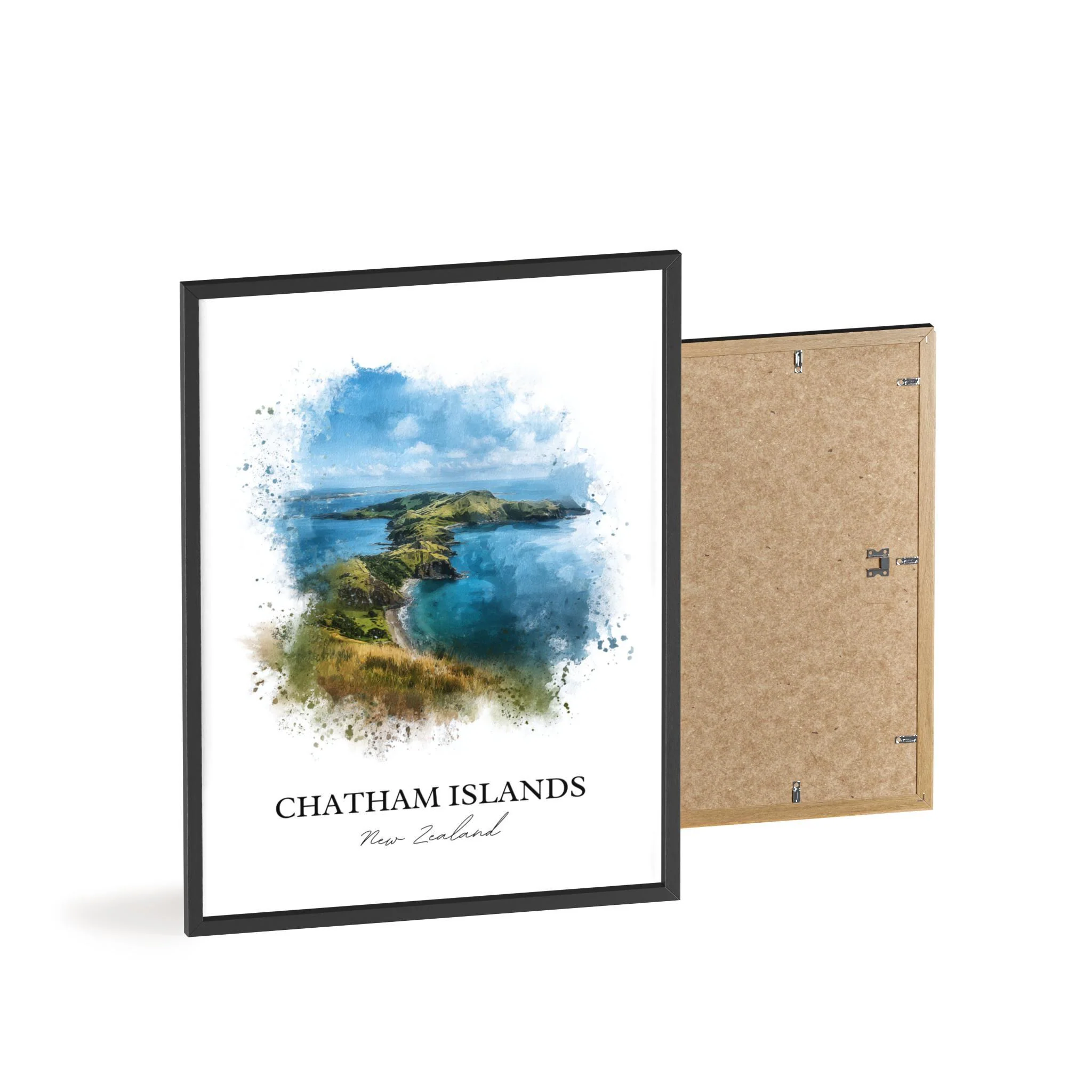 Chatham Islands, New Zealand – Watercolor Art Print - Image 8